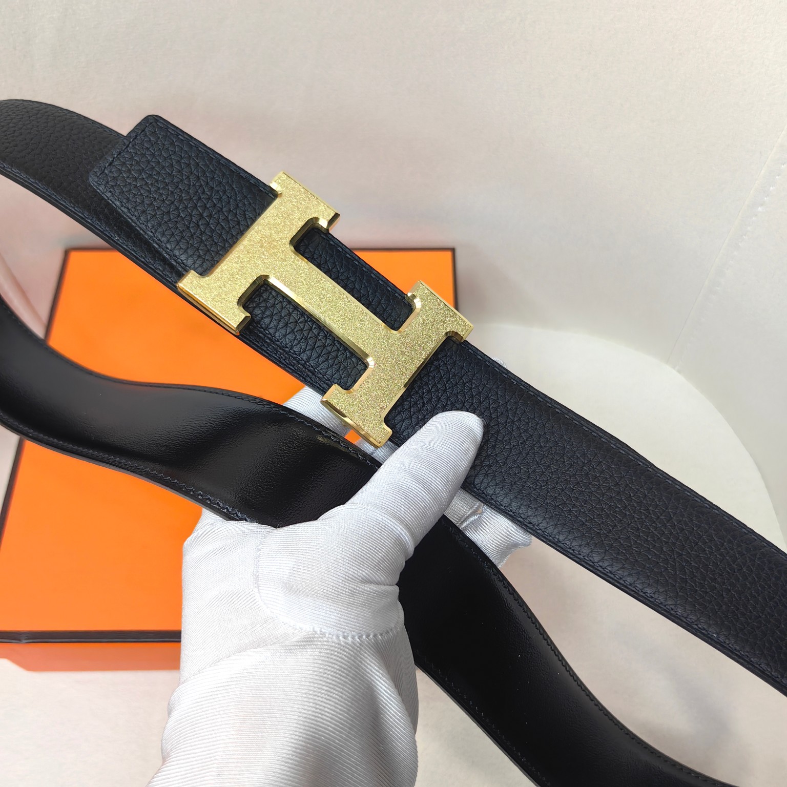  官网同步 爱马仕专柜同步 进口双面小牛皮 精钢精品五金 双面可用38mm 