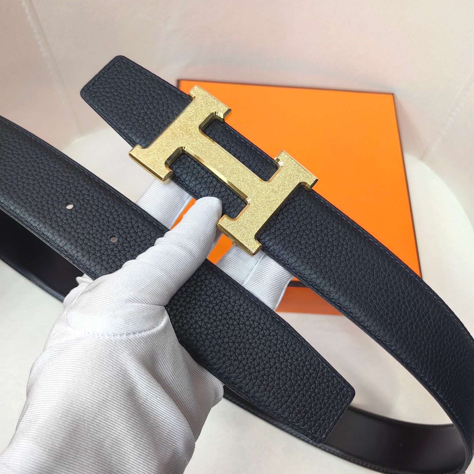  官网同步 爱马仕专柜同步 进口双面小牛皮 精钢精品五金 双面可用38mm 