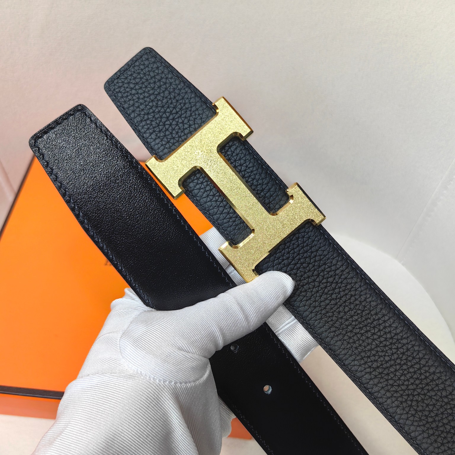  官网同步 爱马仕专柜同步 进口双面小牛皮 精钢精品五金 双面可用38mm 