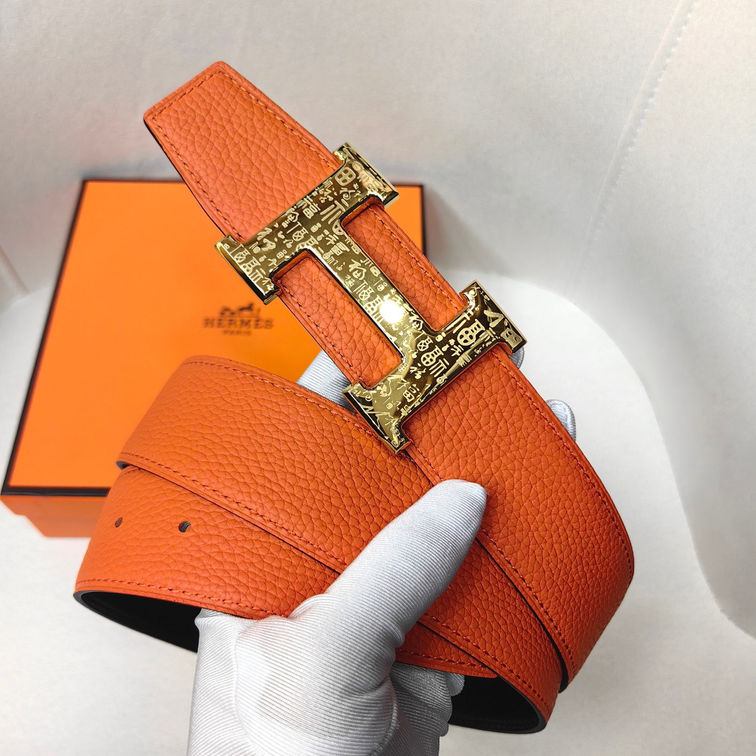  官网同步 爱马仕专柜同步 进口双面小牛皮 精钢精品五金 双面可用38mm 