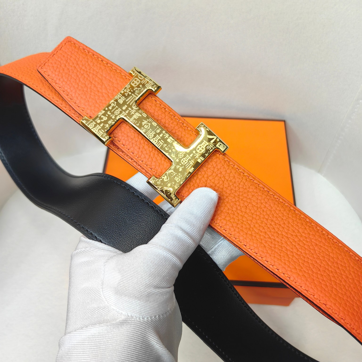  官网同步 爱马仕专柜同步 进口双面小牛皮 精钢精品五金 双面可用38mm 