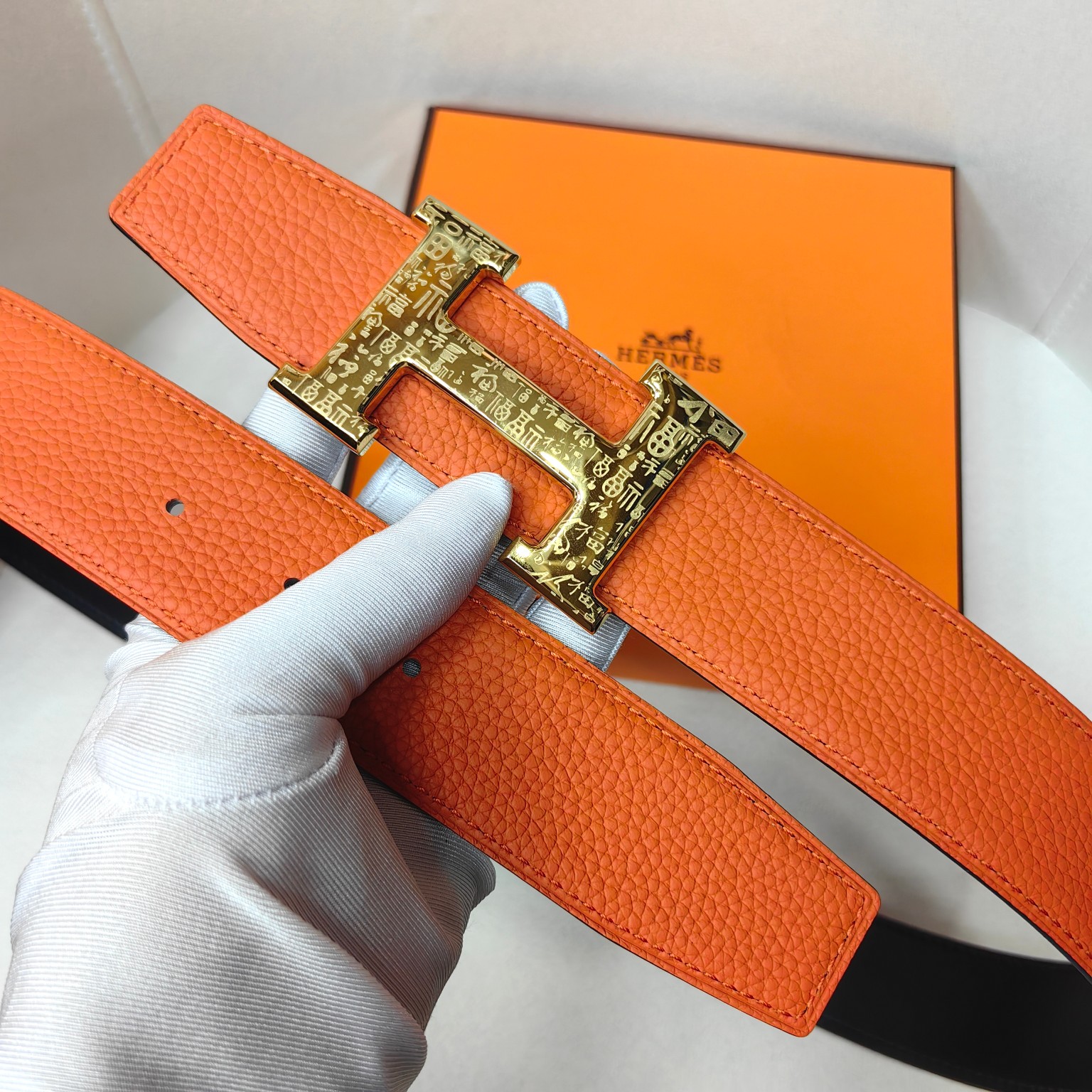  官网同步 爱马仕专柜同步 进口双面小牛皮 精钢精品五金 双面可用38mm 