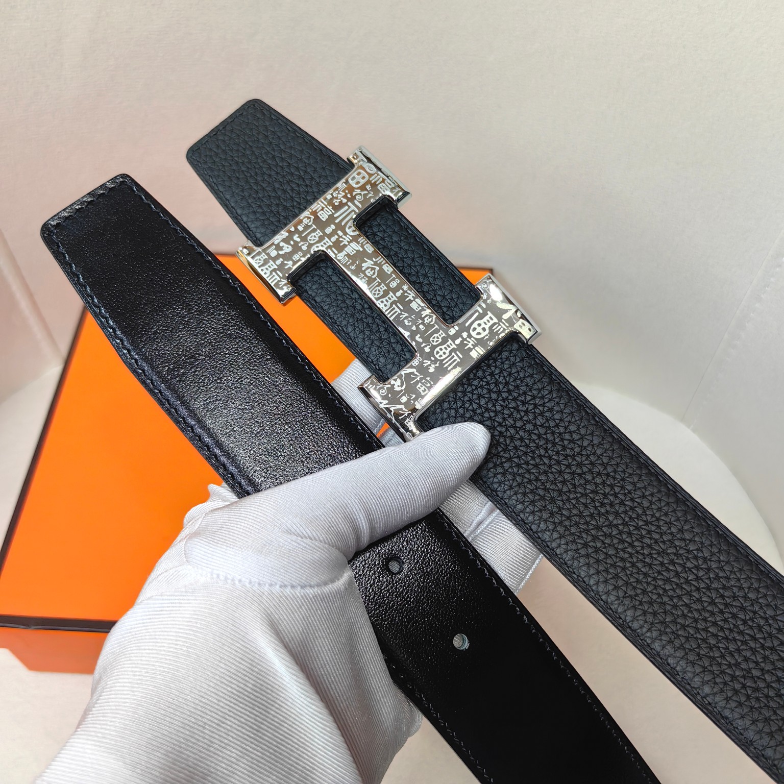  官网同步 爱马仕专柜同步 进口双面小牛皮 精钢精品五金 双面可用38mm 