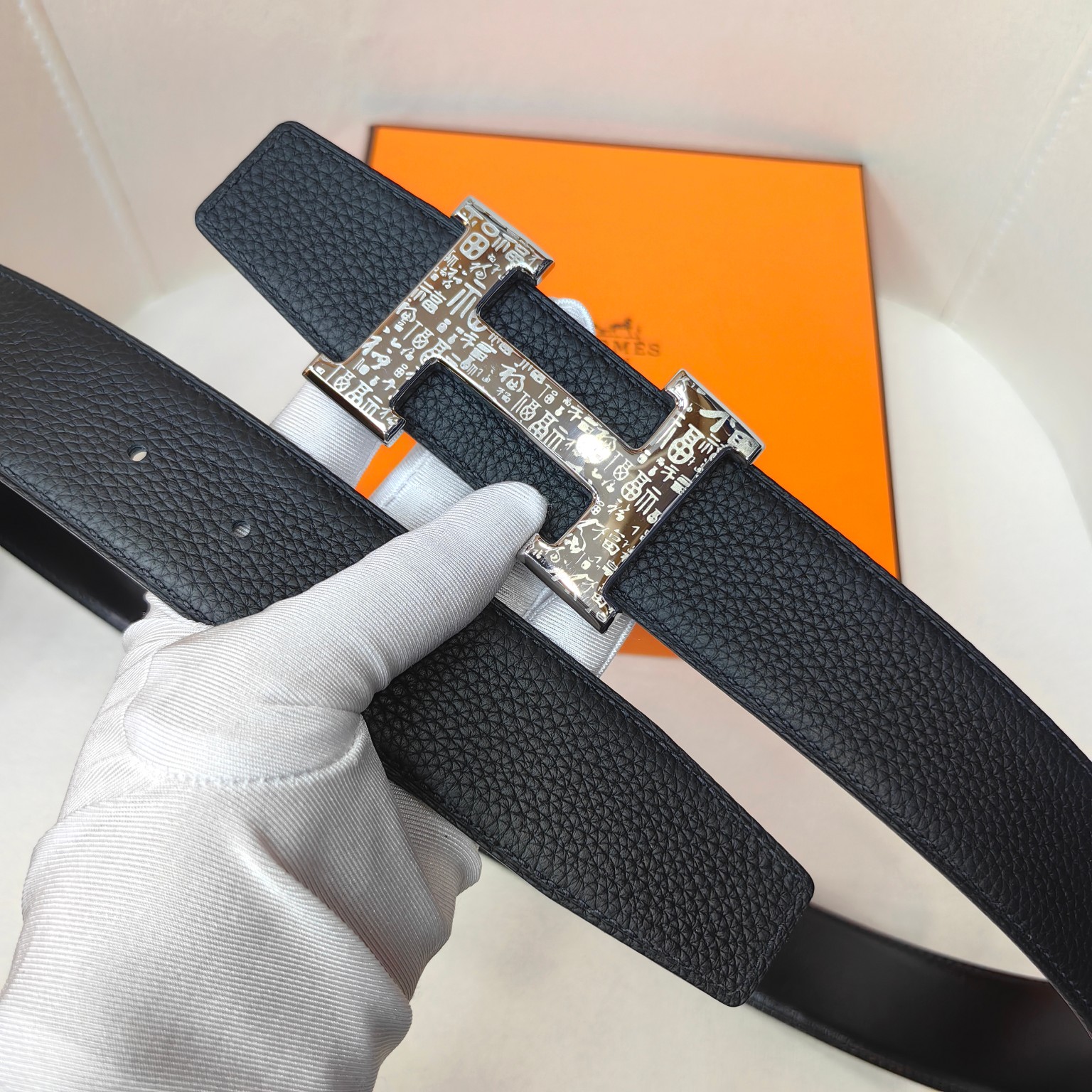  官网同步 爱马仕专柜同步 进口双面小牛皮 精钢精品五金 双面可用38mm 