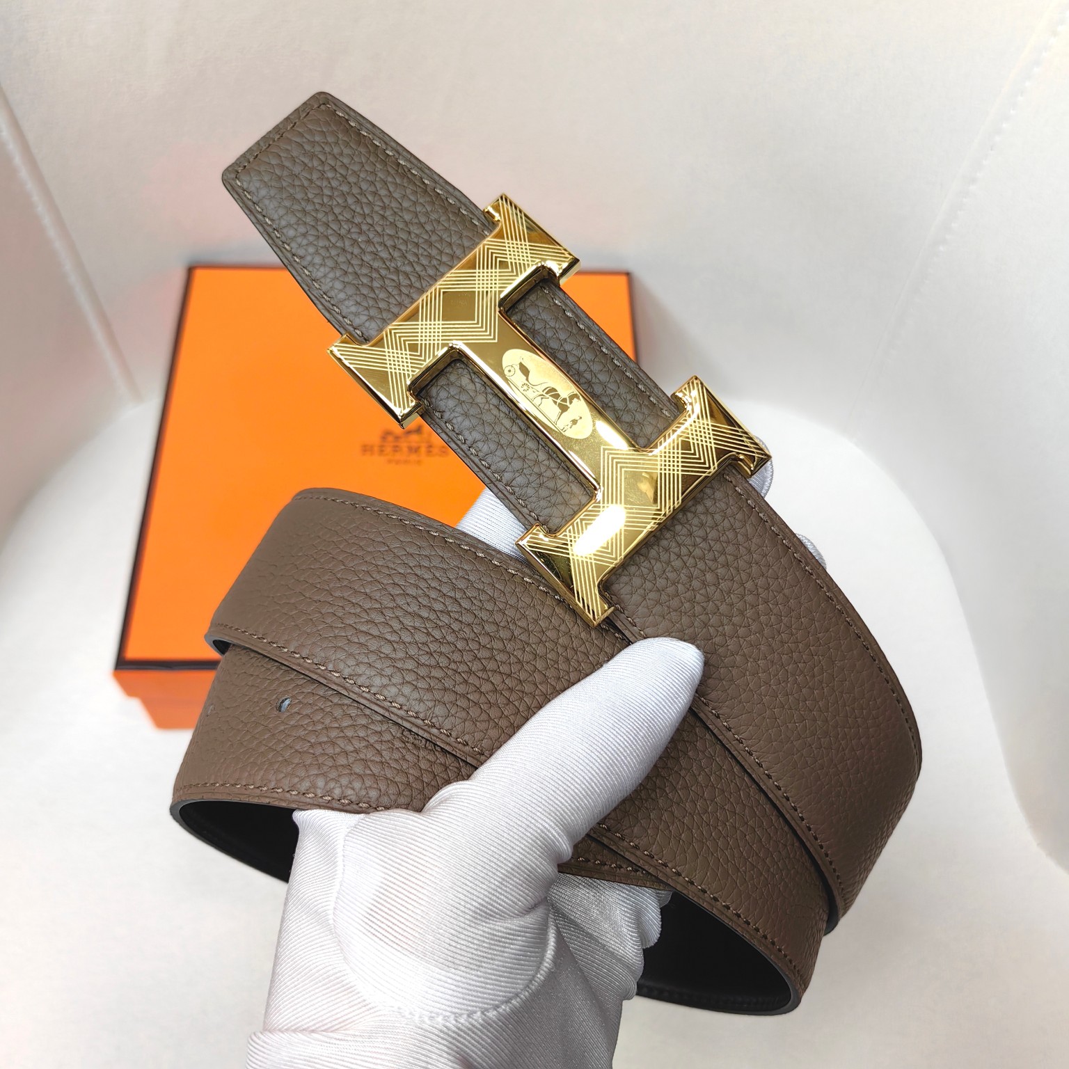  官网同步 爱马仕专柜同步 进口双面小牛皮 精钢精品五金 双面可用38mm 