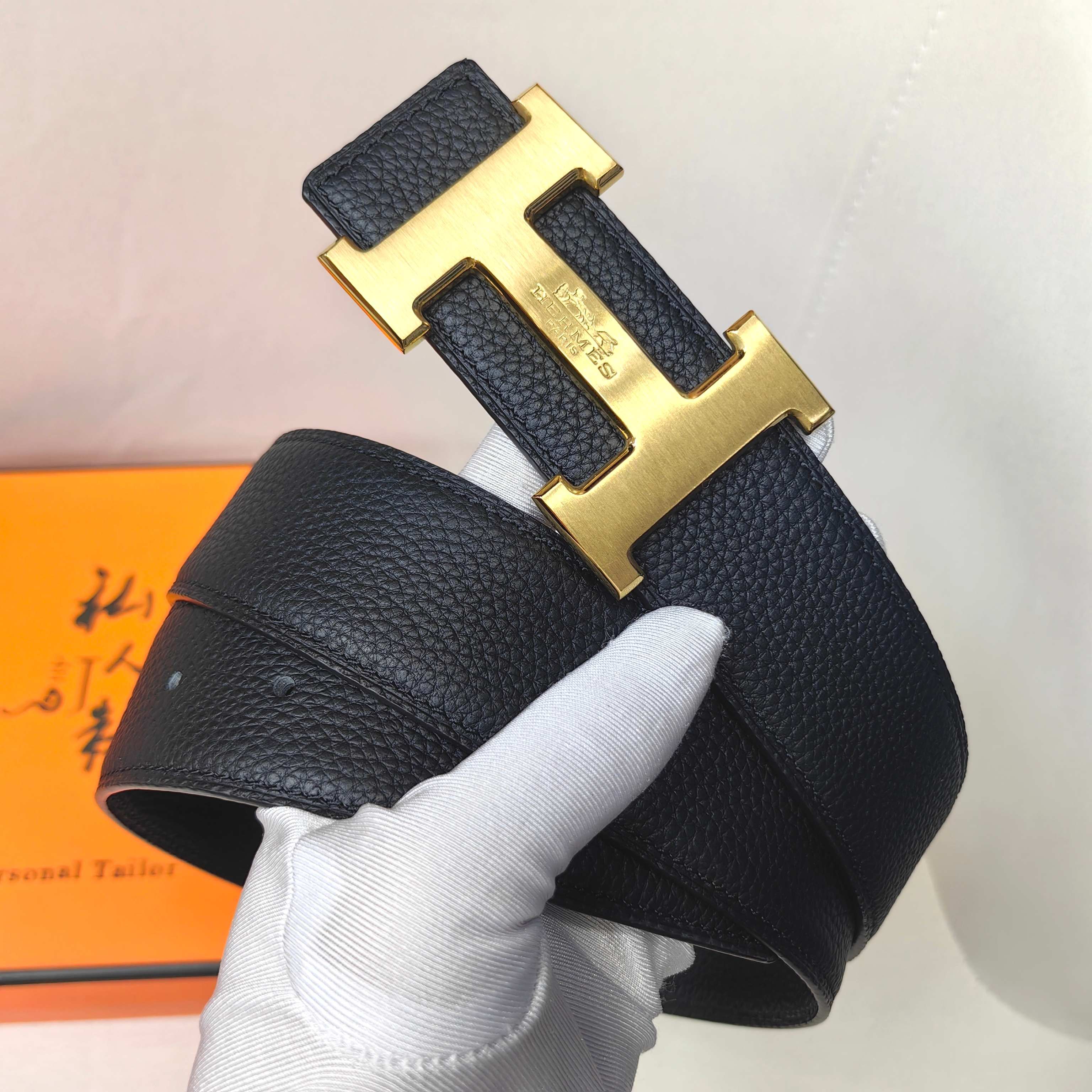  官网同步 爱马仕专柜同步 进口双面头层牛皮精钢精品五金 双面可用38mm 
