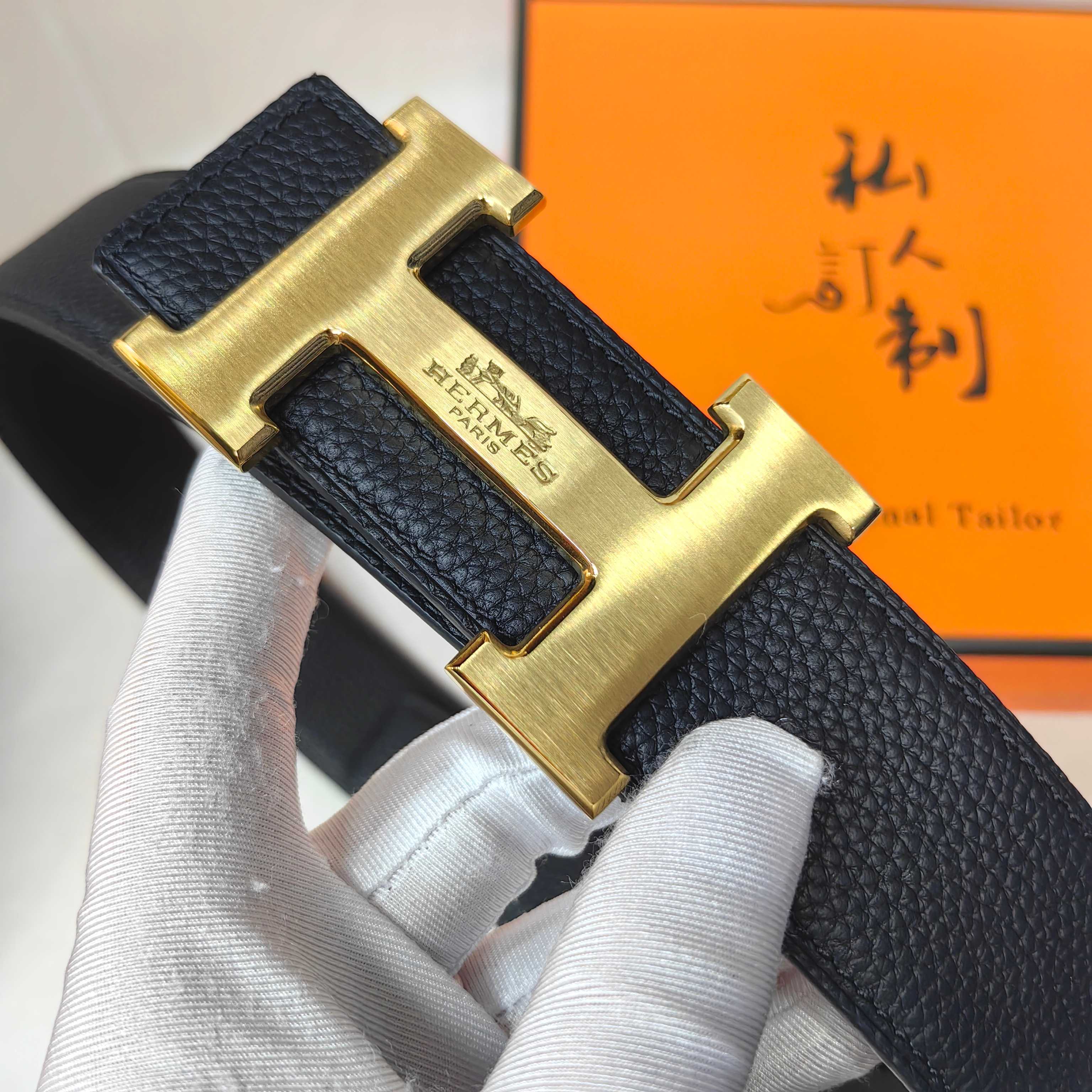  官网同步 爱马仕专柜同步 进口双面头层牛皮精钢精品五金 双面可用38mm 