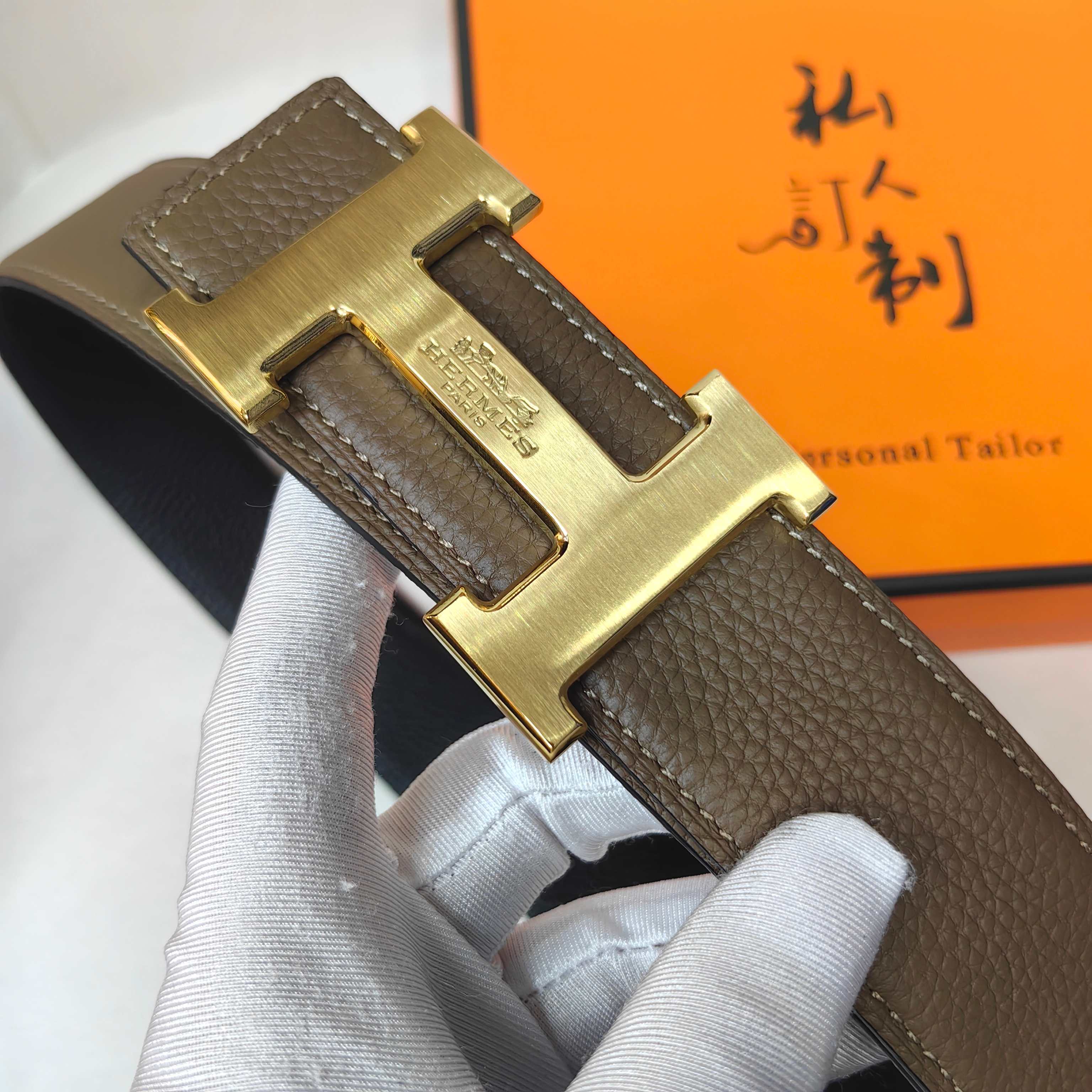  官网同步 爱马仕专柜同步 进口双面头层牛皮精钢精品五金 双面可用38mm 