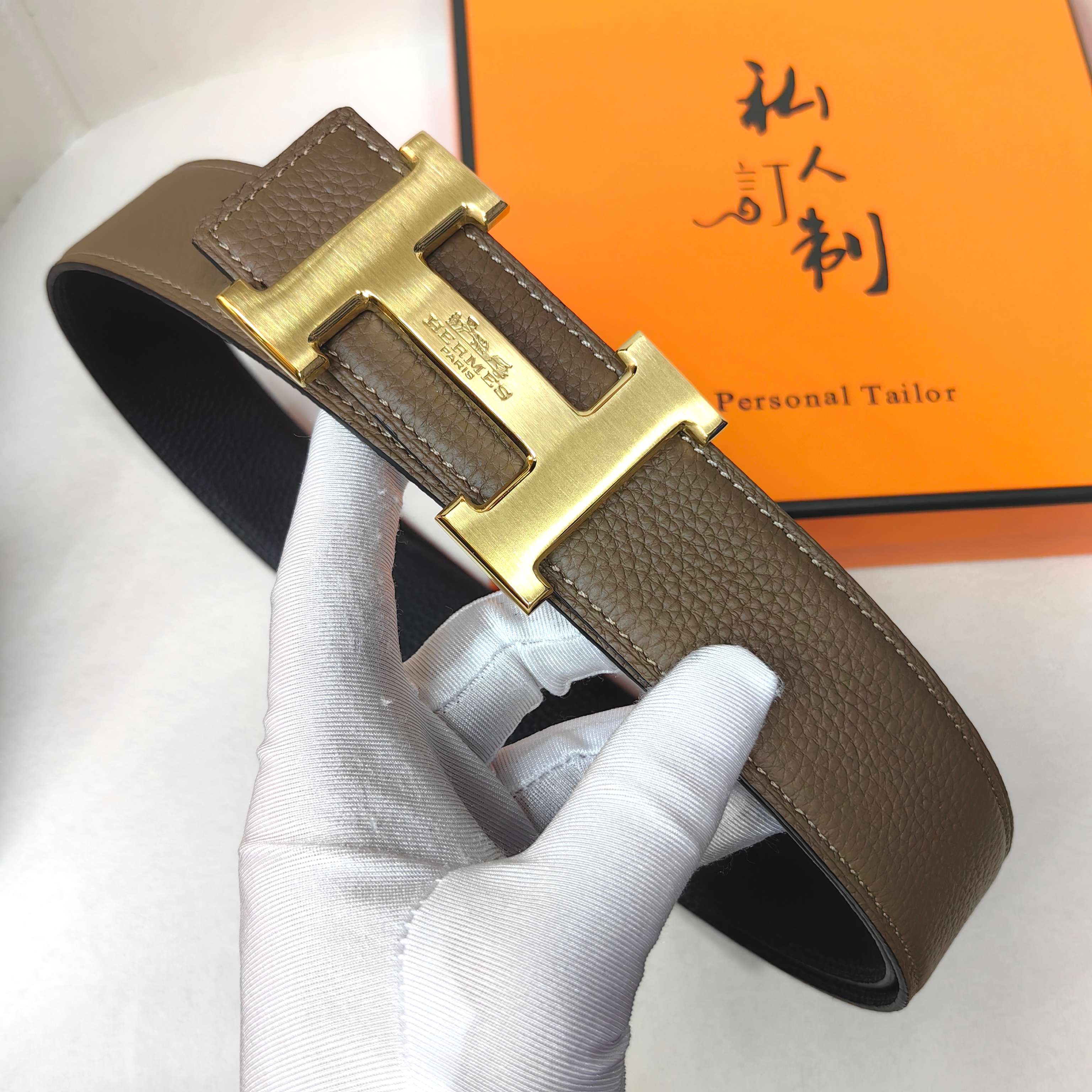  官网同步 爱马仕专柜同步 进口双面头层牛皮精钢精品五金 双面可用38mm 