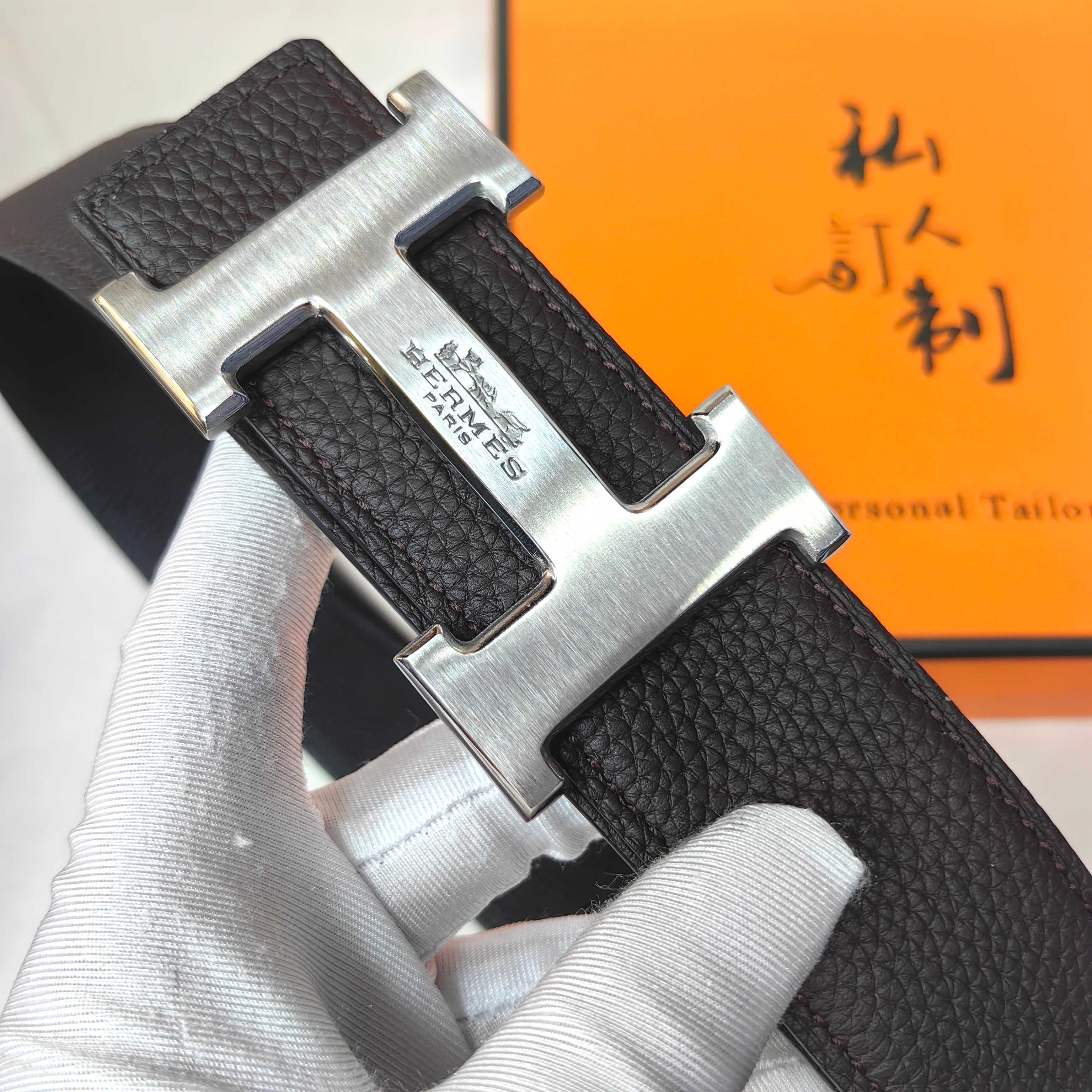  官网同步 爱马仕专柜同步 进口双面头层牛皮精钢精品五金 双面可用38mm 