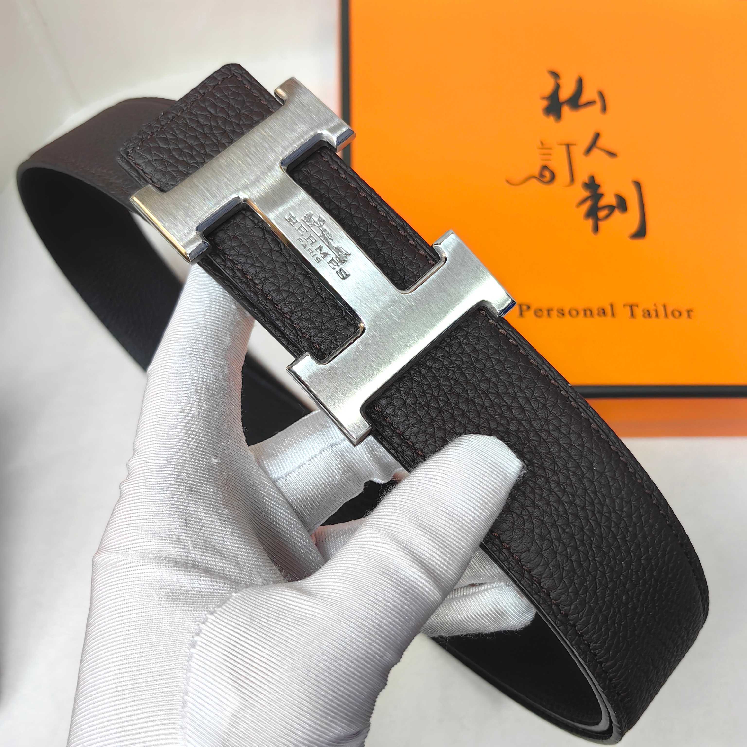  官网同步 爱马仕专柜同步 进口双面头层牛皮精钢精品五金 双面可用38mm 