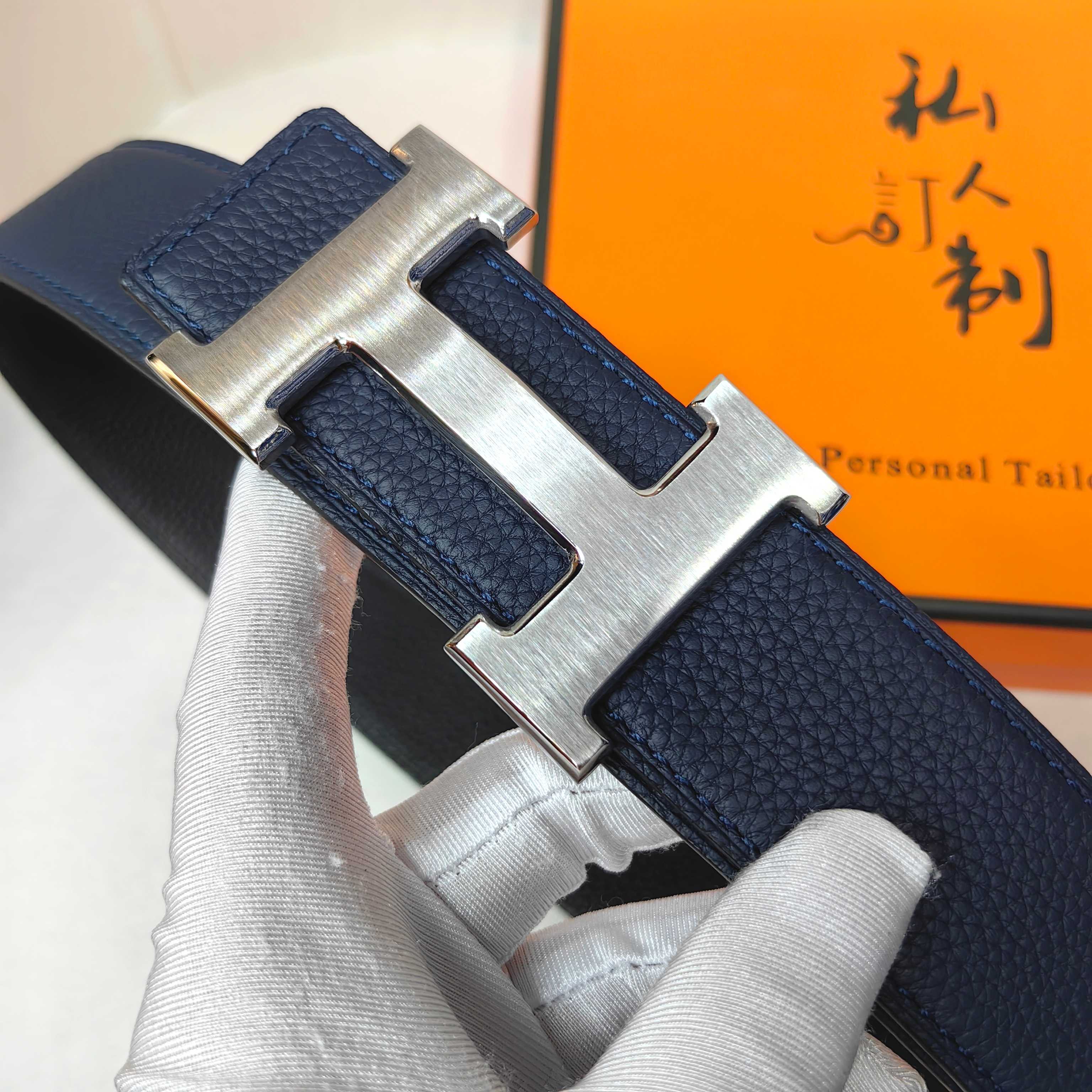  官网同步 爱马仕专柜同步 进口双面头层牛皮精钢精品五金 双面可用38mm 