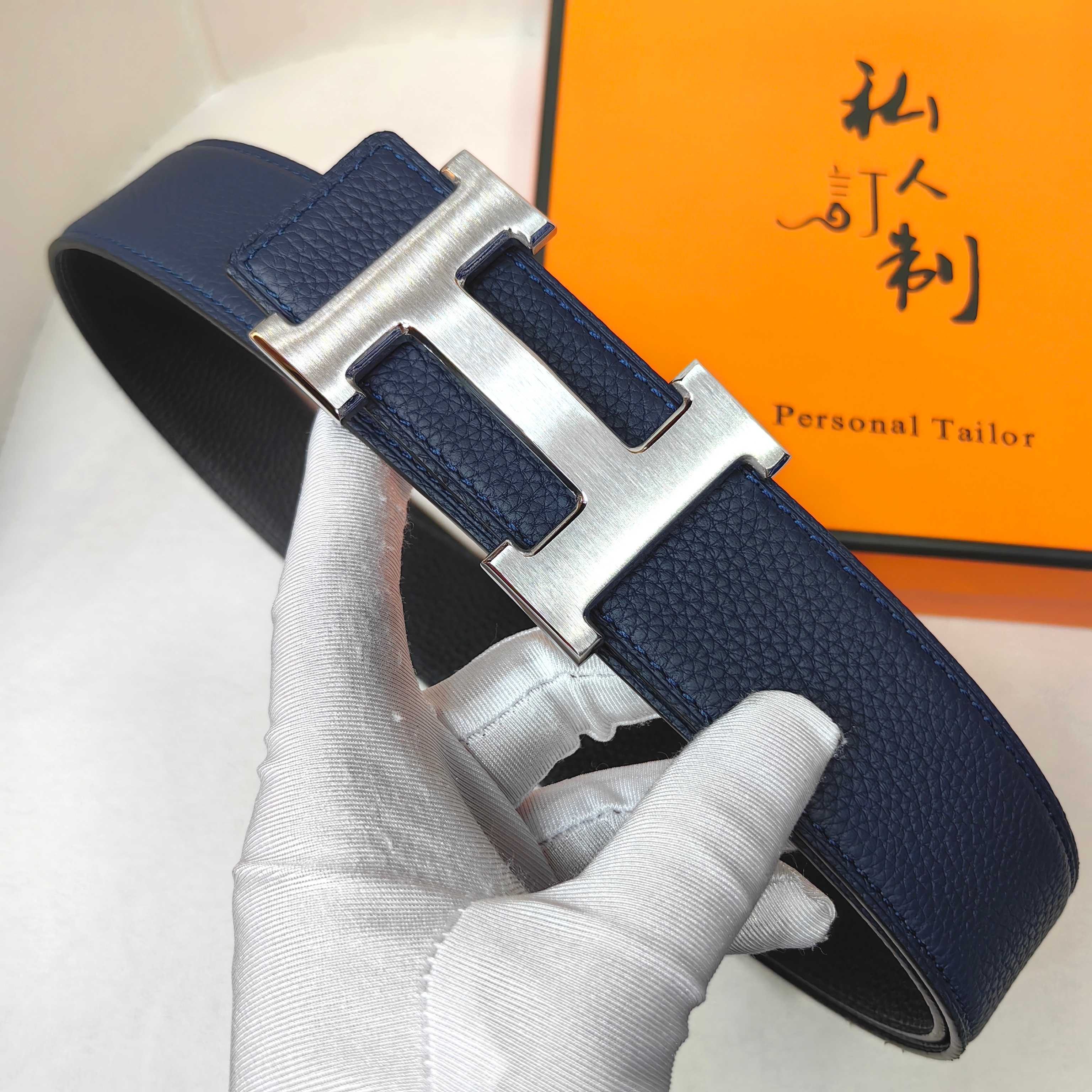  官网同步 爱马仕专柜同步 进口双面头层牛皮精钢精品五金 双面可用38mm 