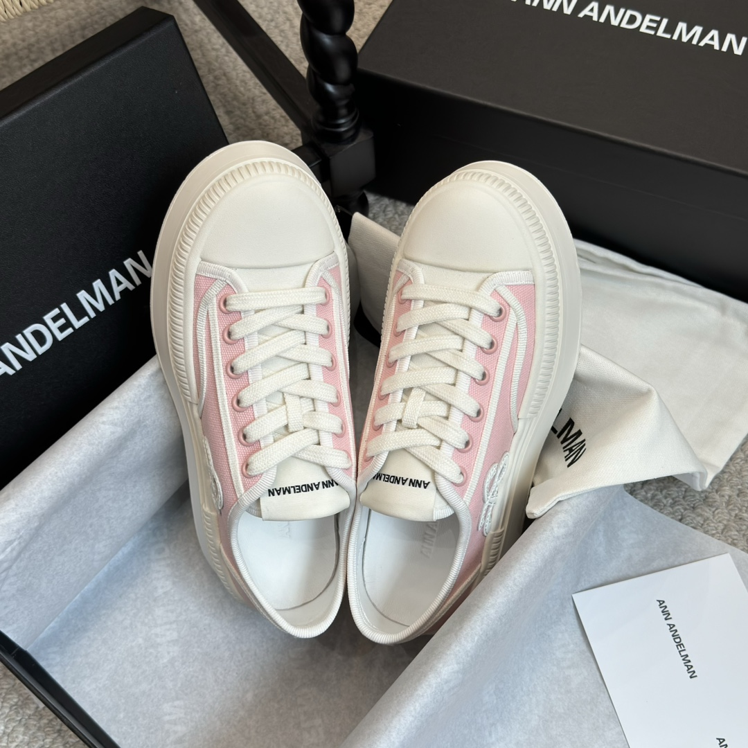 NO:236946,ANN ANDELM thick-soled canvas cookies shoes. The new 