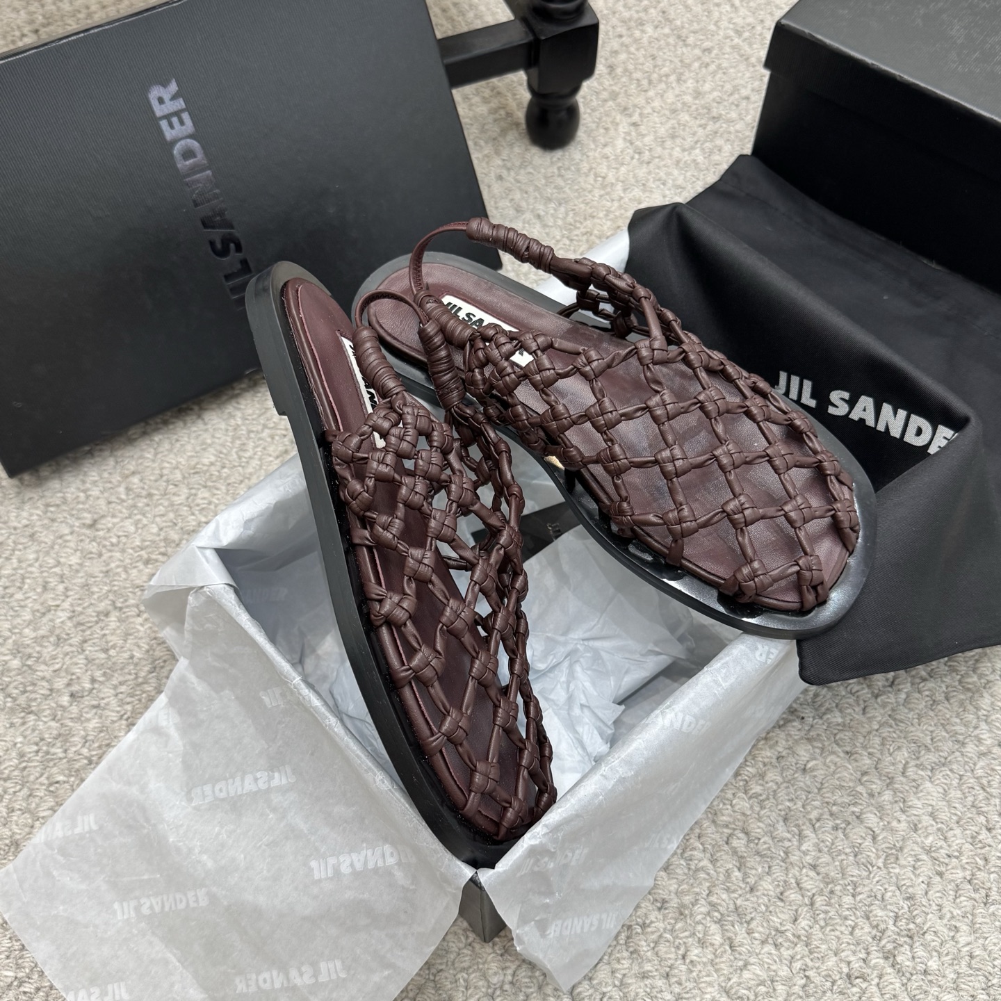 질샌더 스트랩 하이힐 샌들 75053 이미지 5
