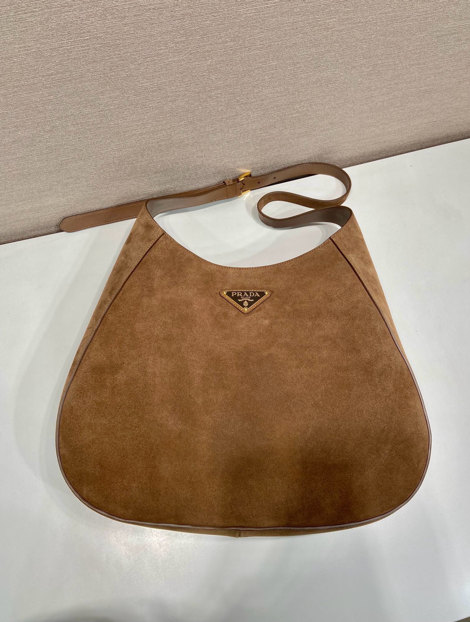 Prada Cleo Large Suede Shoulder Bag, 40x30x9cm, Brown 4 i1744856661 4072 6