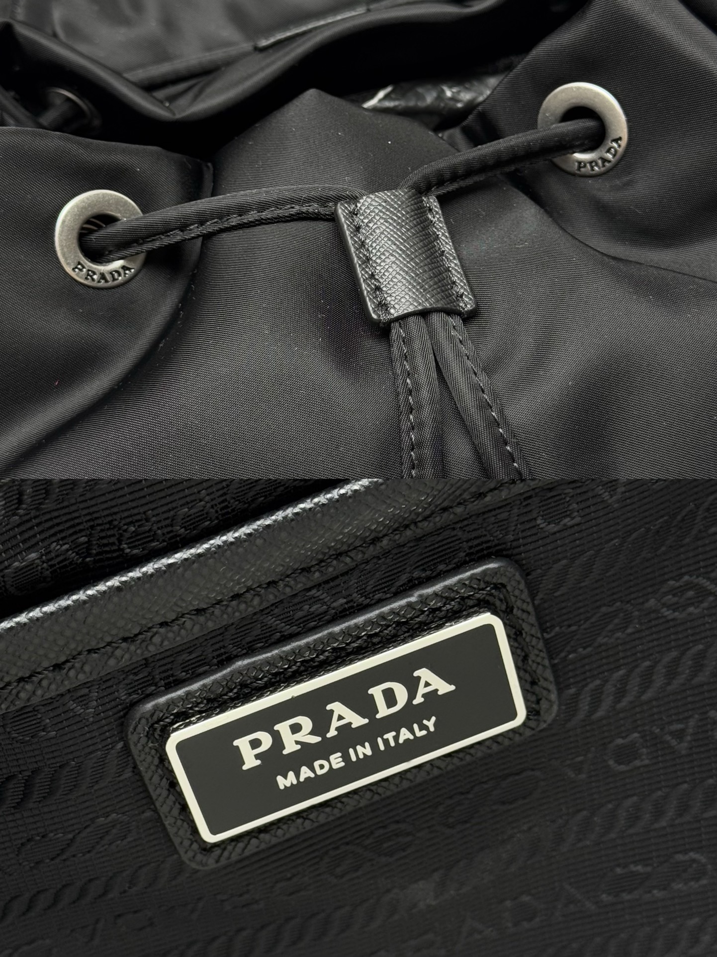 Prada 2VZ110 Nylon Backpack with Saffiano Leather Trim - Black 10 i1744867536 7534 0