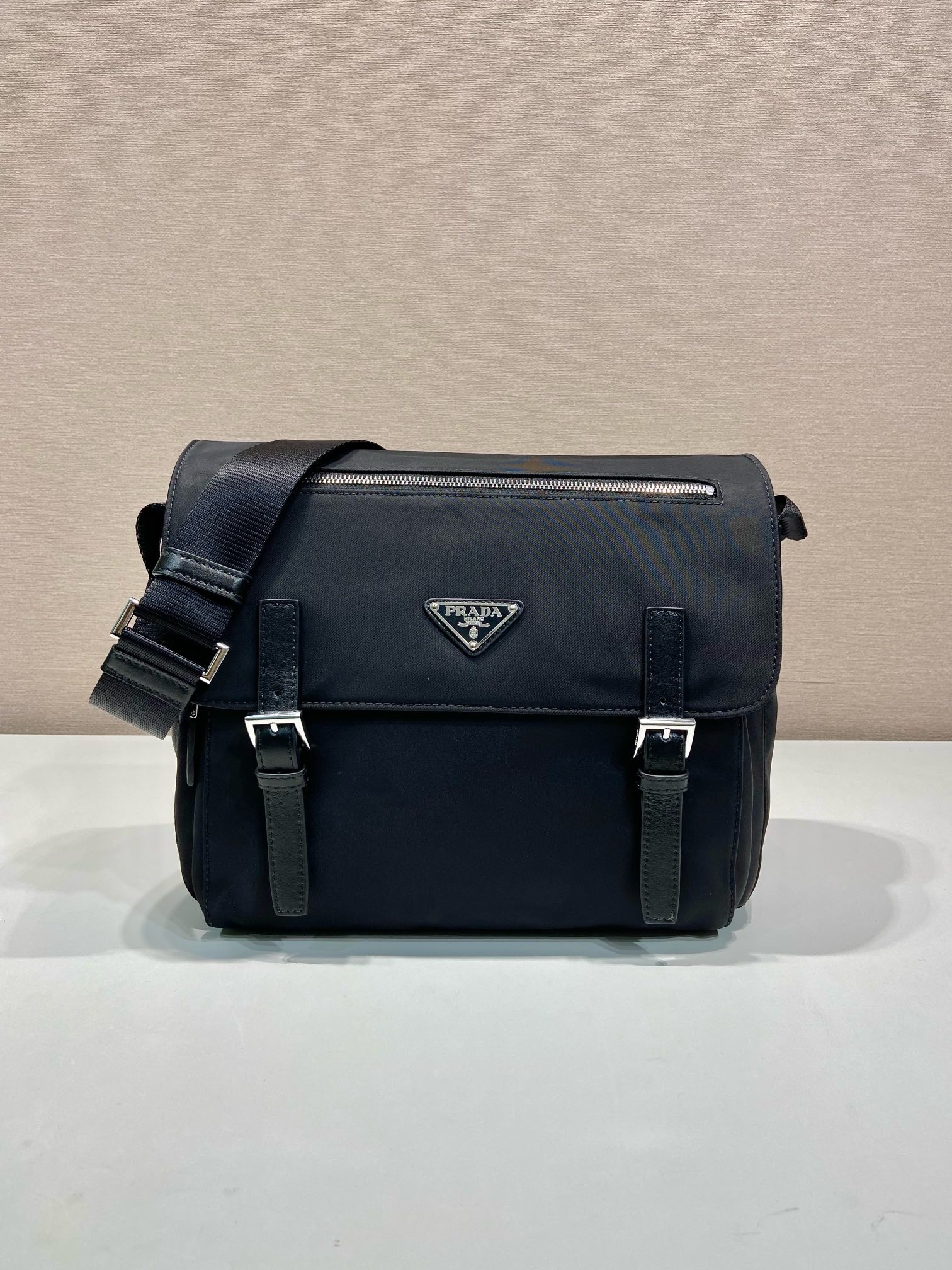 Prada Upgrade Messenger Bag BD671B, Nylon and Leather Trim, Unisex Style 2 i1744868908 466 0