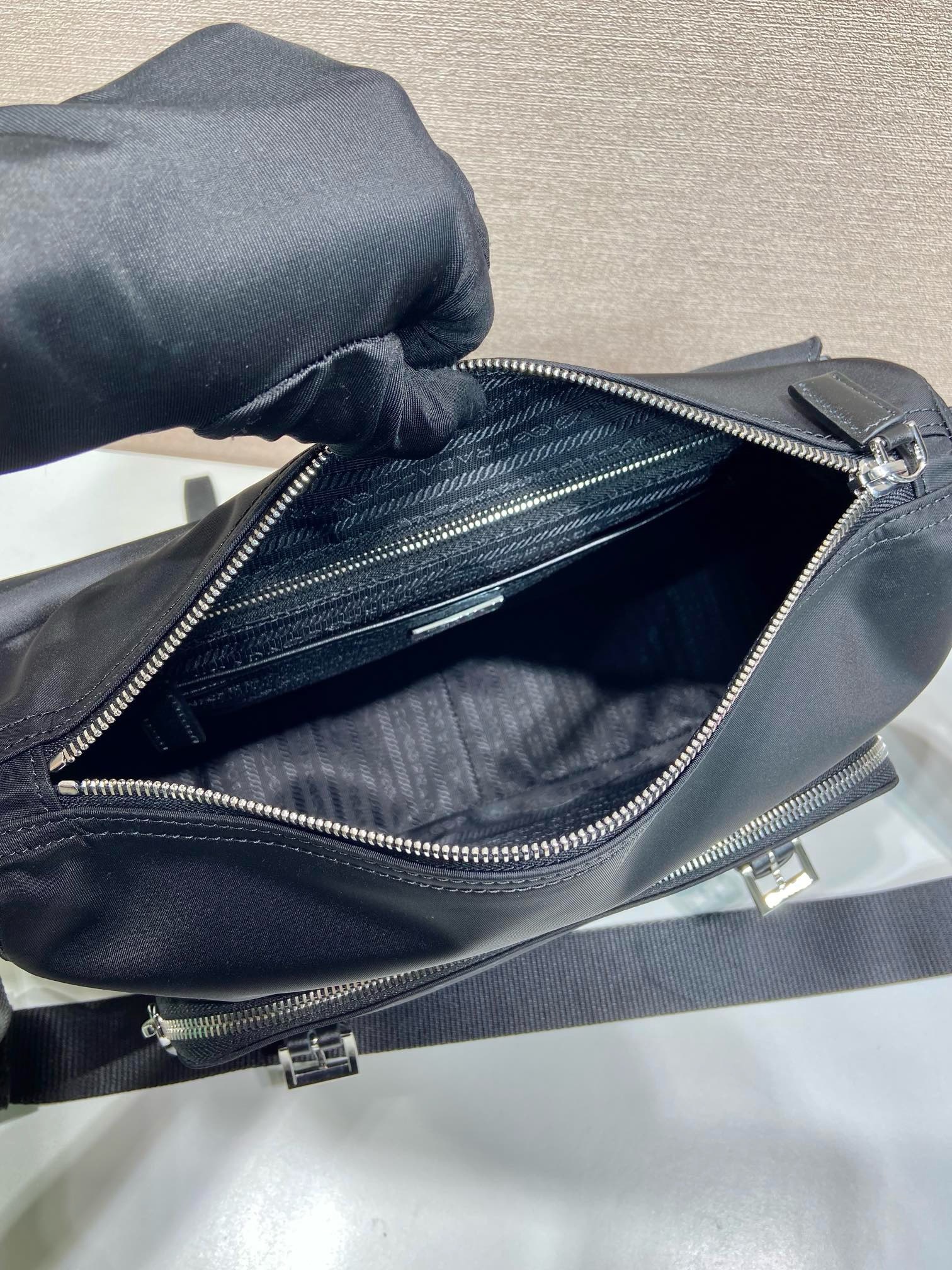 Prada Upgrade Messenger Bag BD671B, Nylon and Leather Trim, Unisex Style 9 i1744868908 7143 0