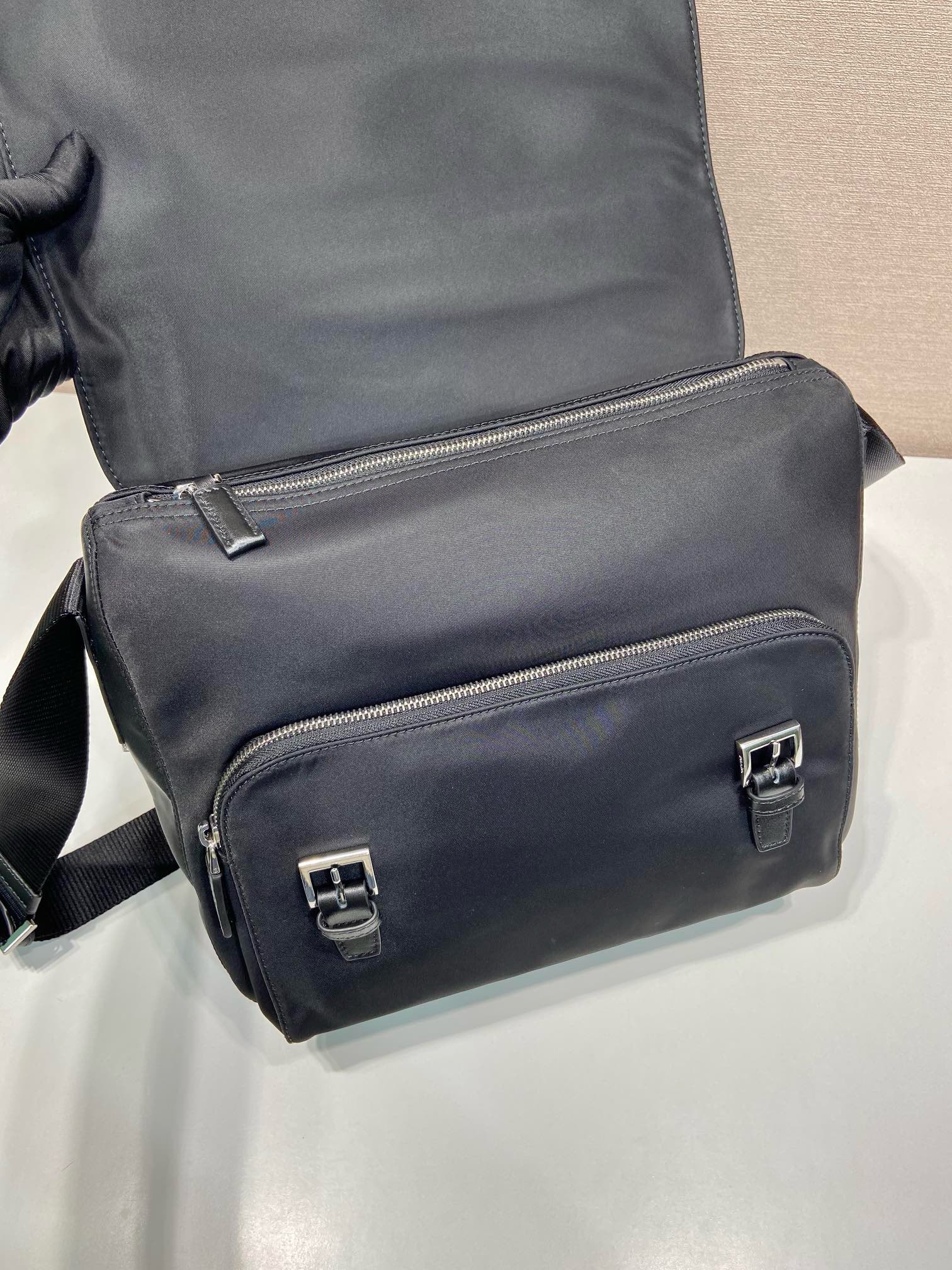 Prada Upgrade Messenger Bag BD671B, Nylon and Leather Trim, Unisex Style 8 i1744868908 7738 0