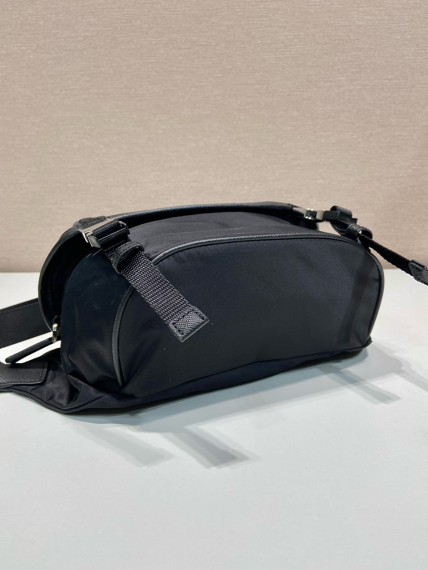 Prada Mini Messenger Bag - Nylon and Saffiano Leather, Black, 20x13x9cm 6 i1744869425 359 8
