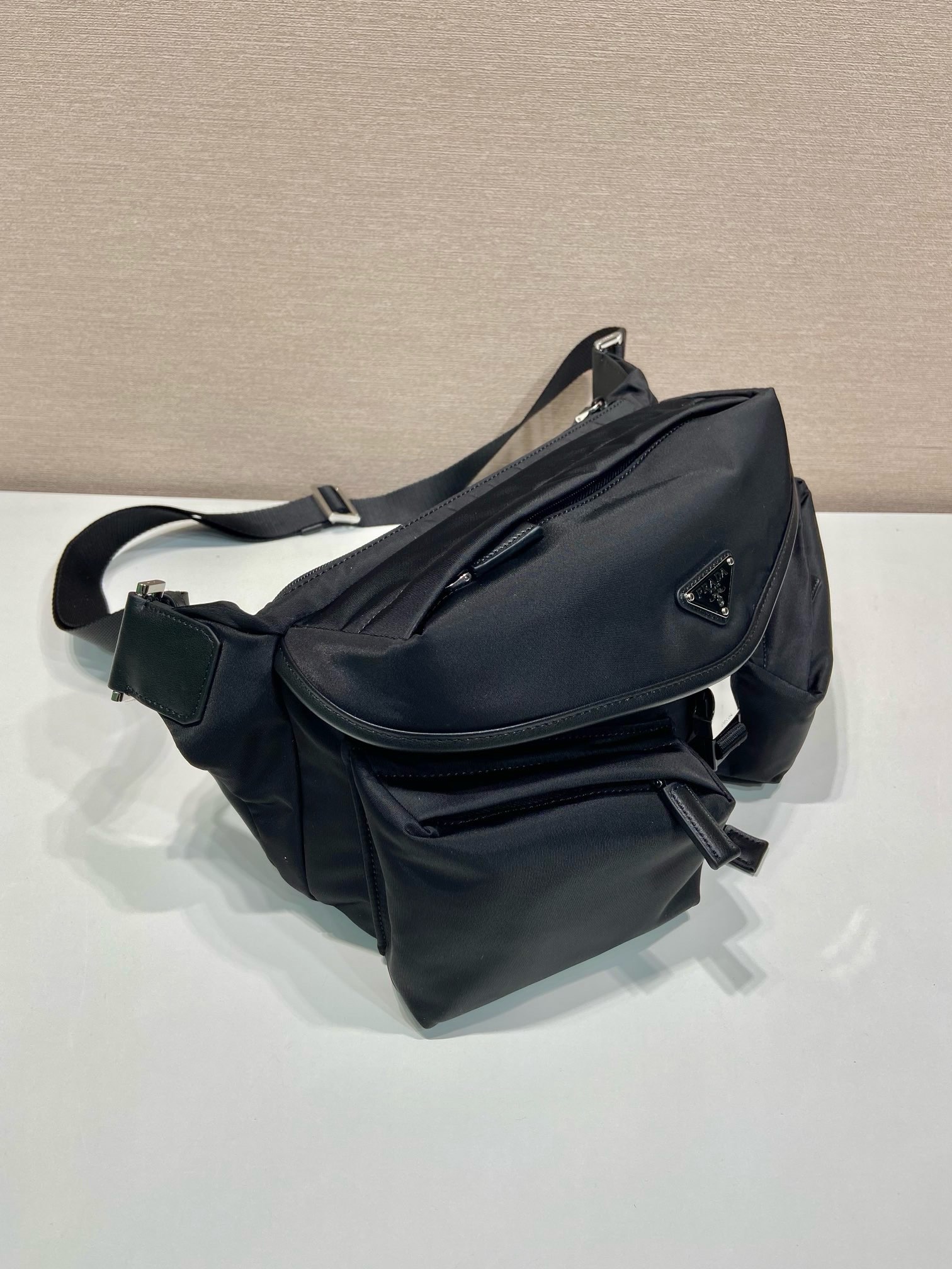 Prada Black Nylon Messenger Bag with Multiple Pockets - Model 2VH175 4 i1744870062 1359 1