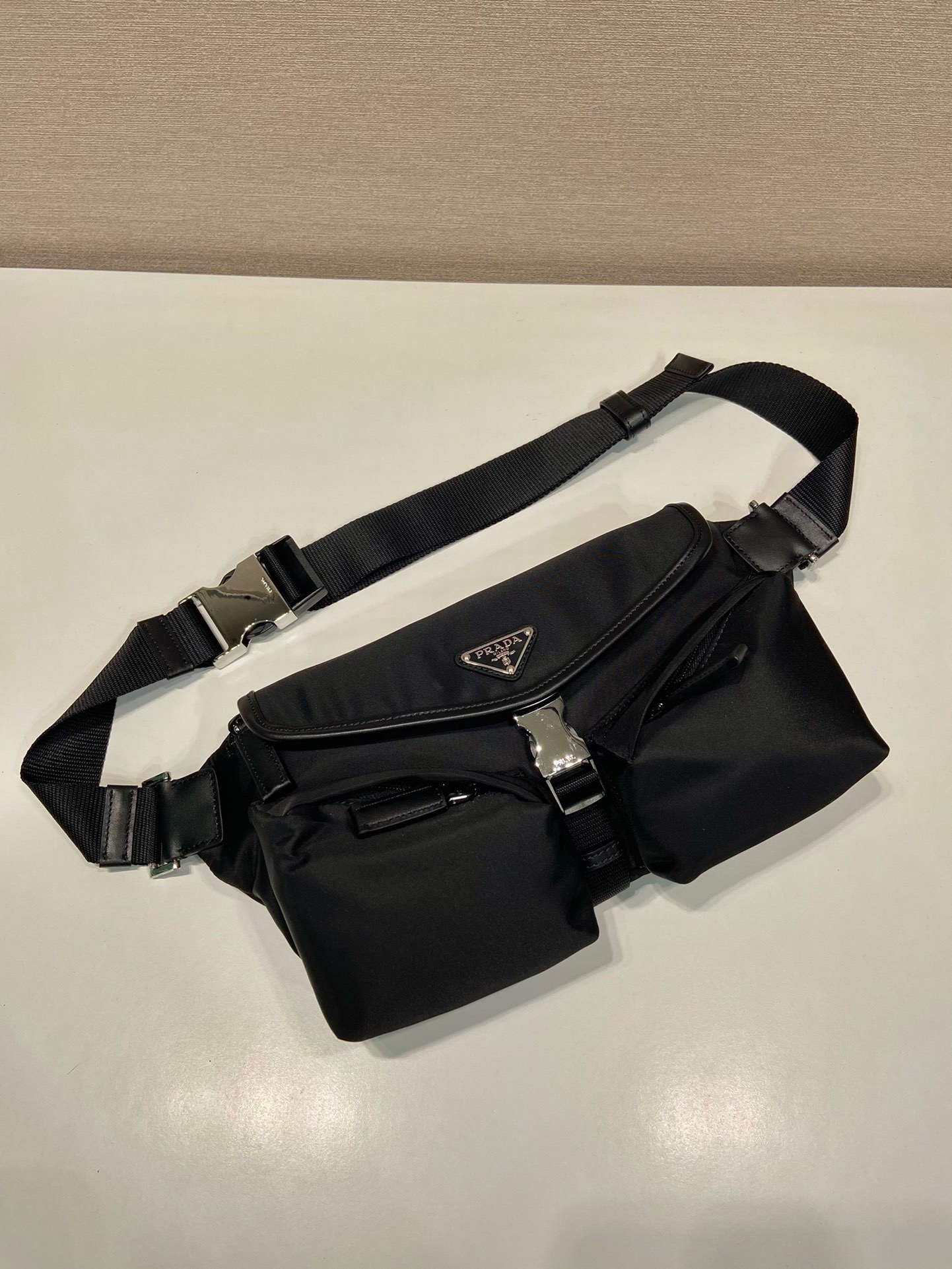 Prada Nylon and Leather Belt Bag Crossbody Messenger - Black 6 i1744870160 6179 5