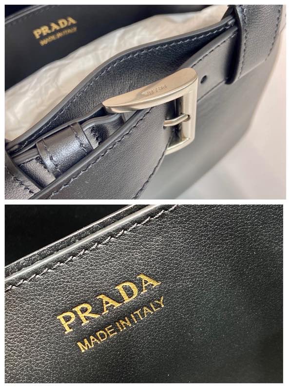 Prada 1BA434 Small Black Leather Handbag,Top Handle Bag with Adjustable Strap 10 i1744872356 2391 0