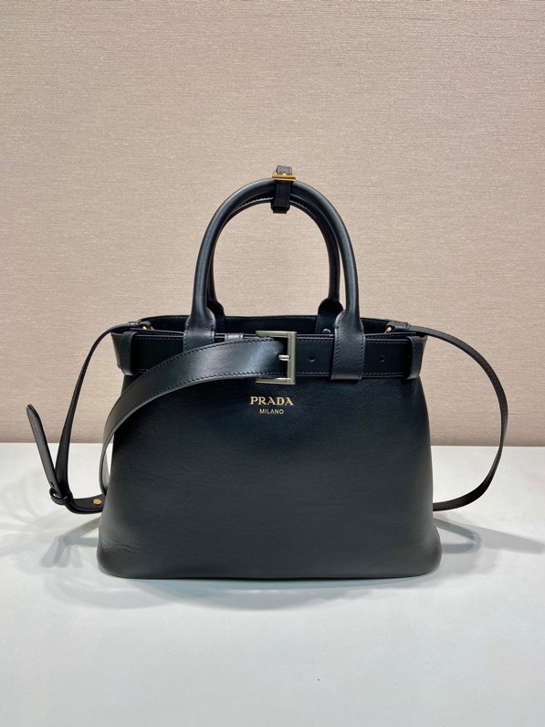 Prada 1BA434 Small Black Leather Handbag,Top Handle Bag with Adjustable Strap 2 i1744872356 3540 0