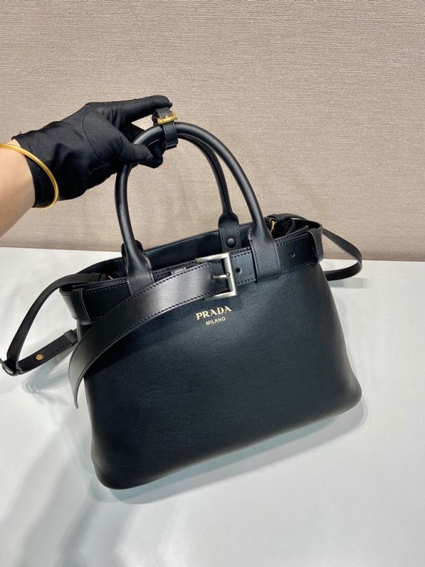 Prada 1BA434 Small Black Leather Handbag,Top Handle Bag with Adjustable Strap 3 i1744872356 3840 0