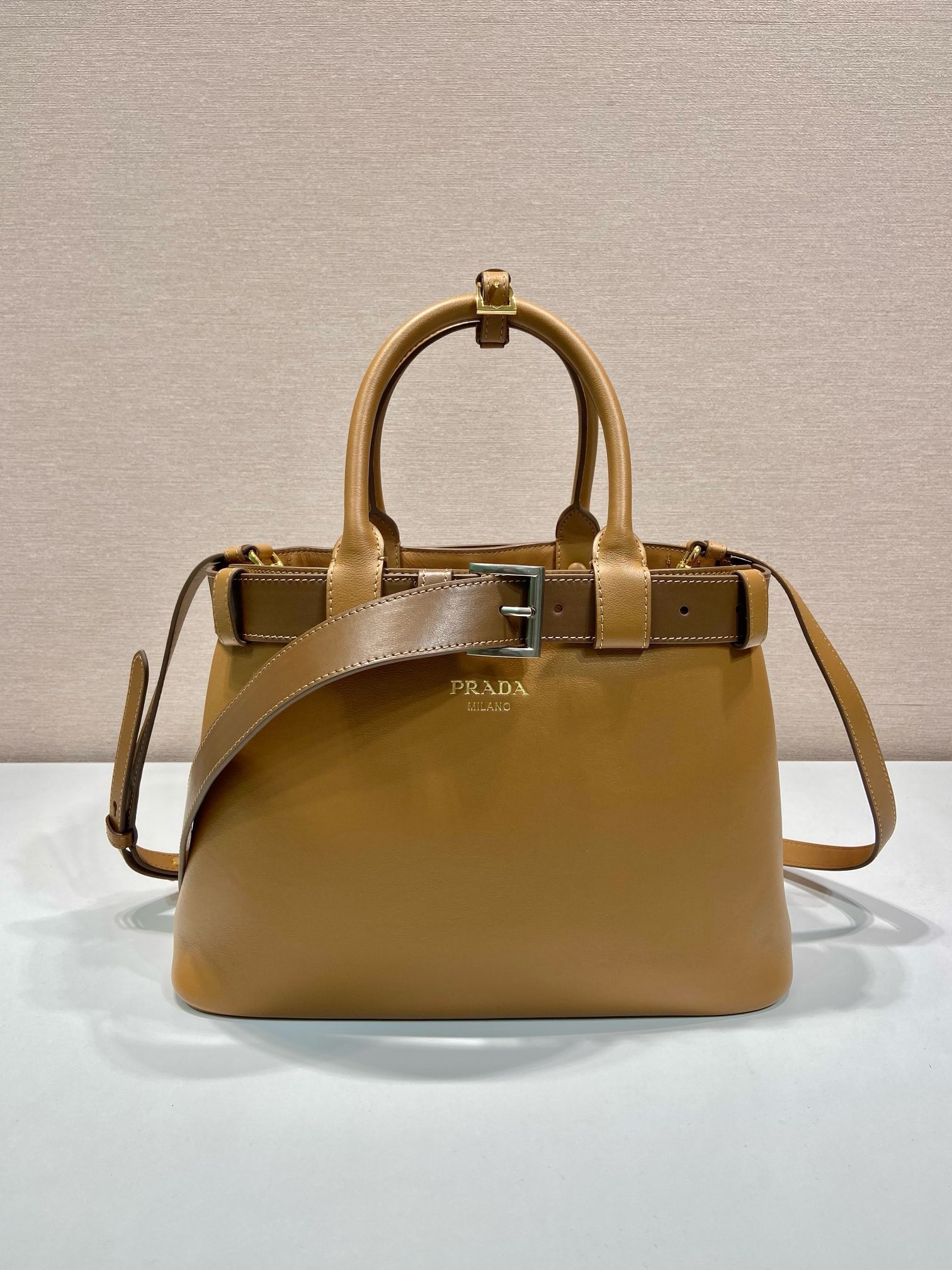 Prada 1BA434 Small Leather Handbag, Elegant Top Handle Bag with Adjustable Strap 2 i1744872442 7515 0