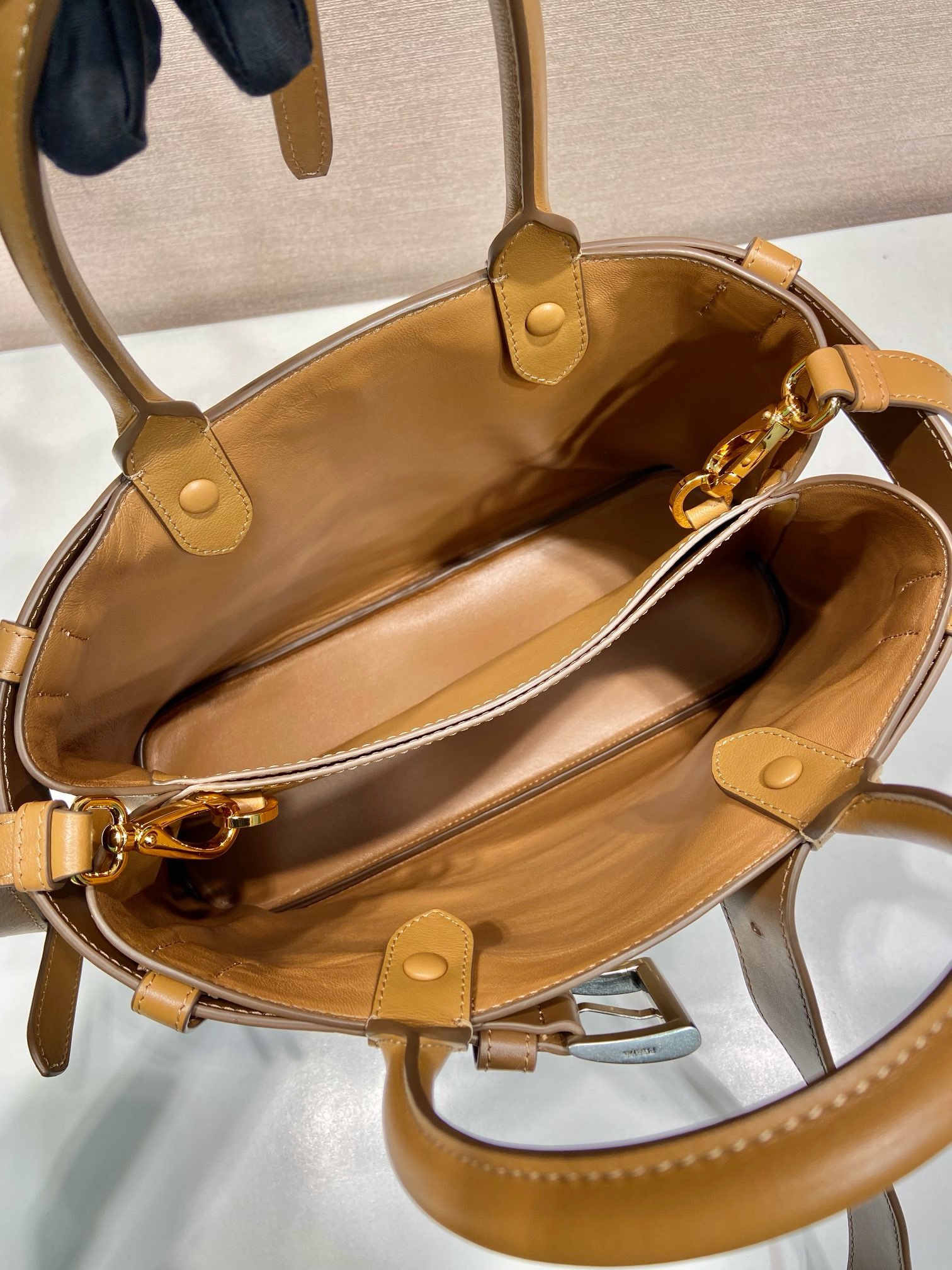 Prada 1BA434 Small Leather Handbag, Elegant Top Handle Bag with Adjustable Strap 9 i1744872442 7669 0