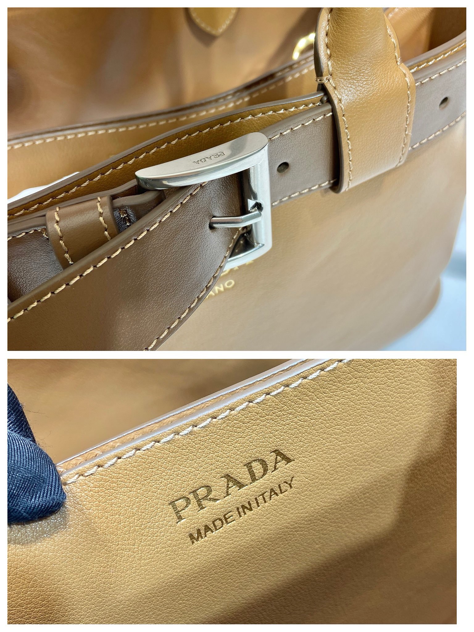 Prada 1BA434 Small Leather Handbag, Elegant Top Handle Bag with Adjustable Strap 10 i1744872442 907 0