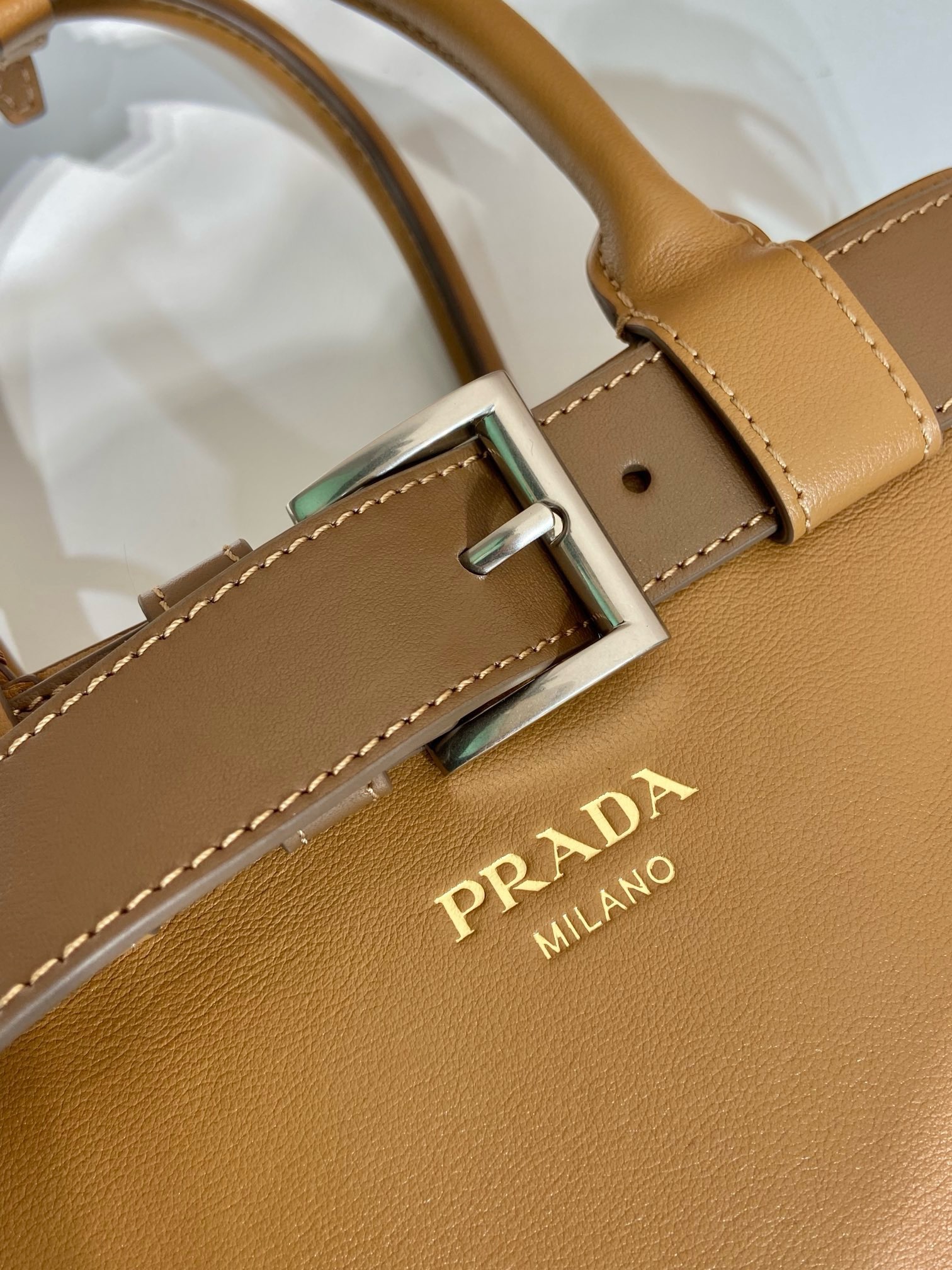 Prada 1BA434 Small Leather Handbag, Elegant Top Handle Bag with Adjustable Strap 8 i1744872443 8881 0