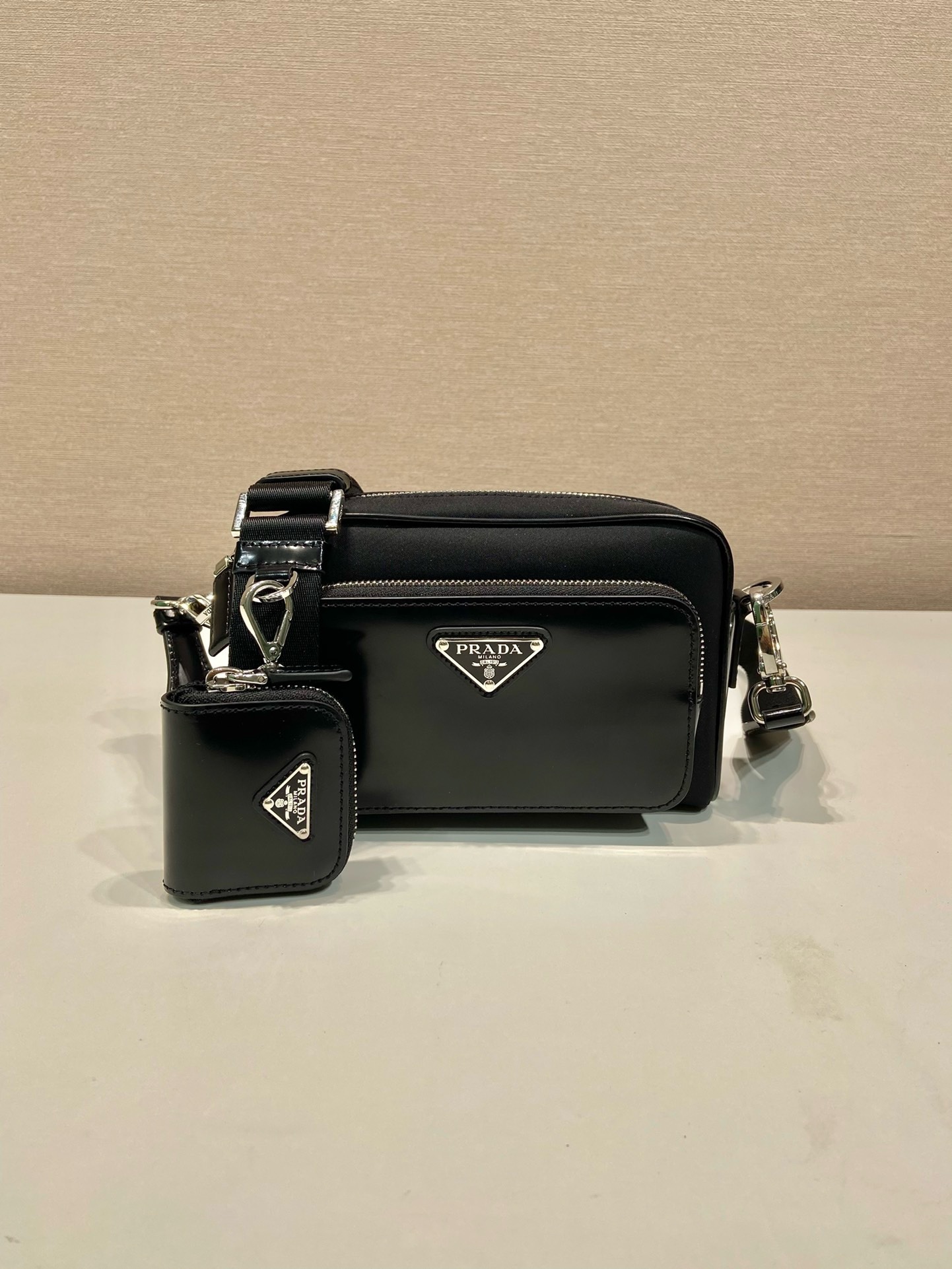 Prada Re-Nylon and Leather Shoulder Bag - Sleek, Versatile, and Sustainable 3 i1745482124 3937 0