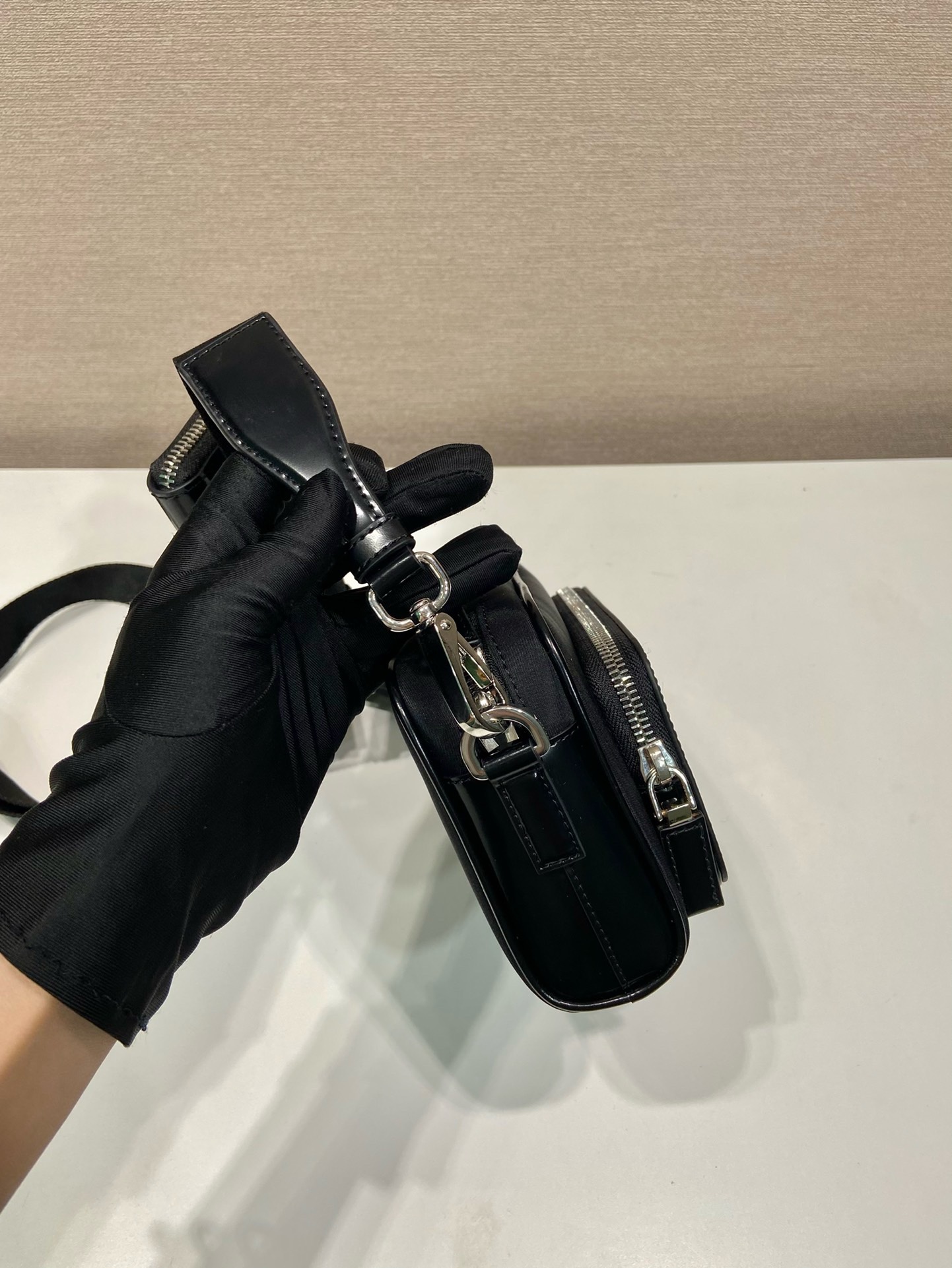 Prada Re-Nylon and Leather Shoulder Bag - Sleek, Versatile, and Sustainable 8 i1745482125 5924 0