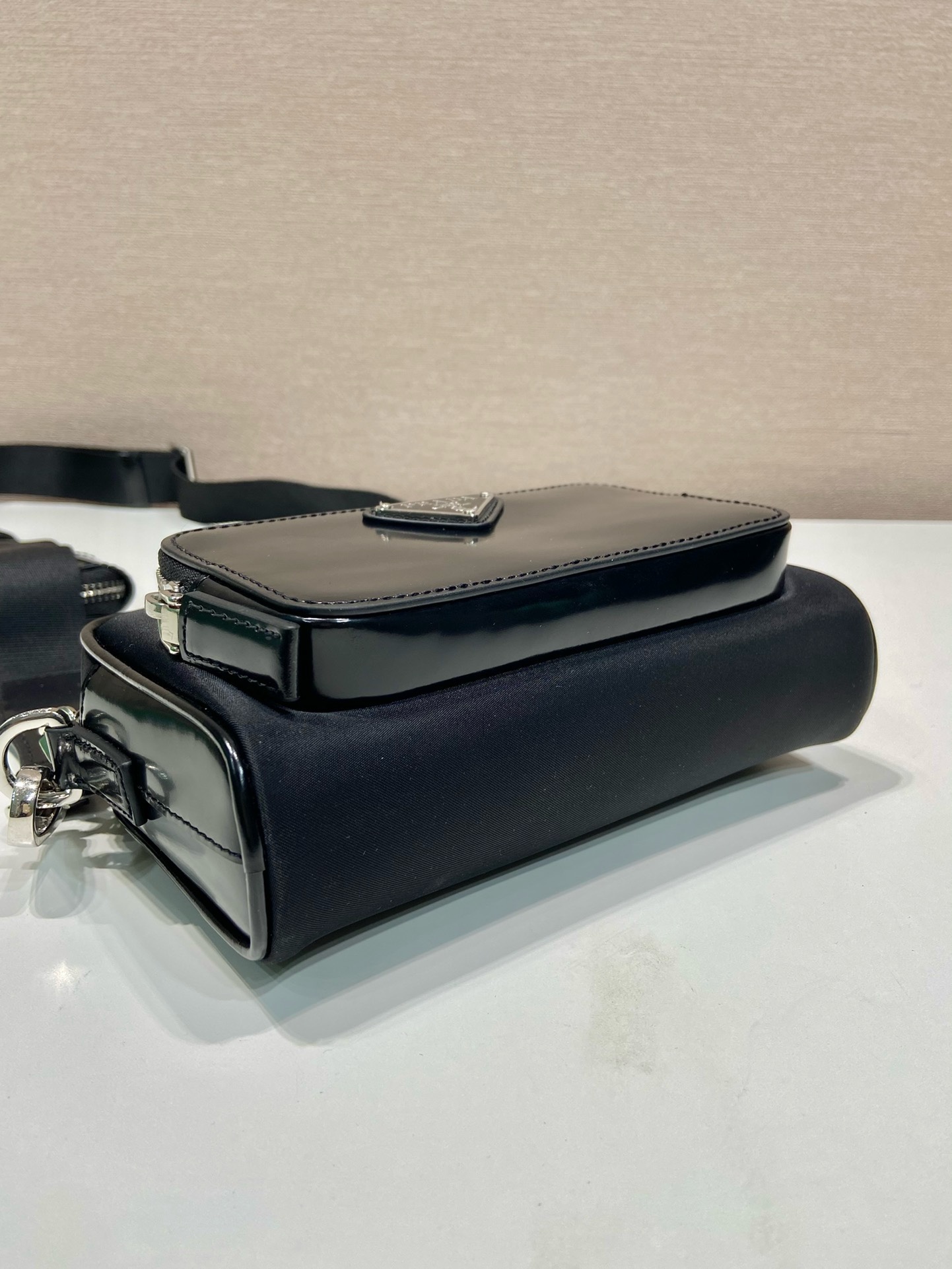 Prada Re-Nylon and Leather Shoulder Bag - Sleek, Versatile, and Sustainable 6 i1745482125 6360 0