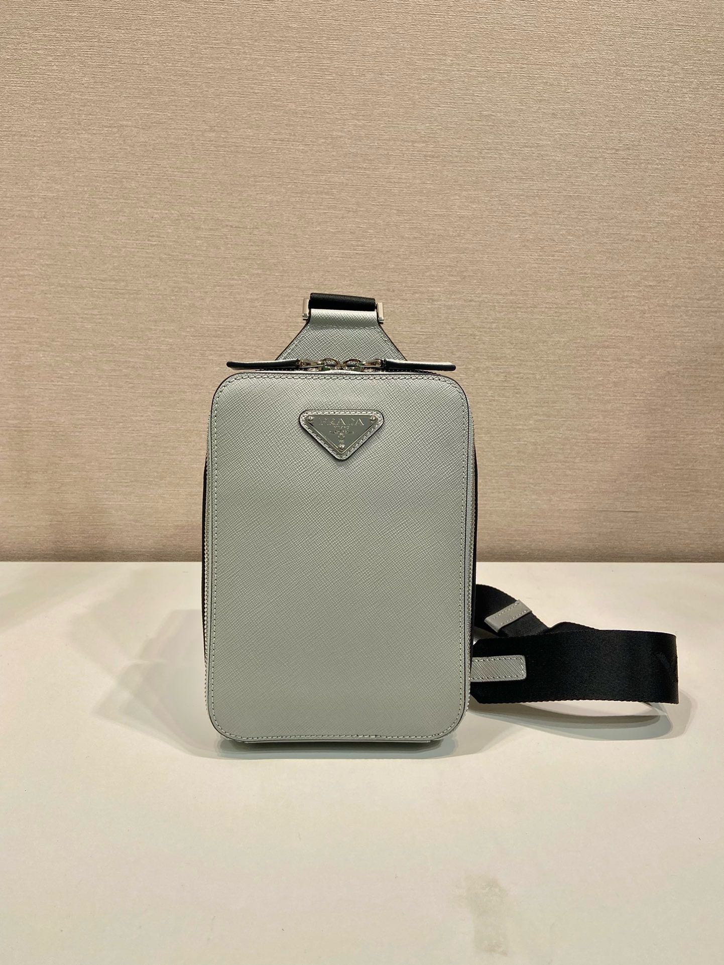 Prada Crossbody Bag, Gray Saffiano Leather Messenger Bag with Adjustable Strap 2 i1745482454 2335 7