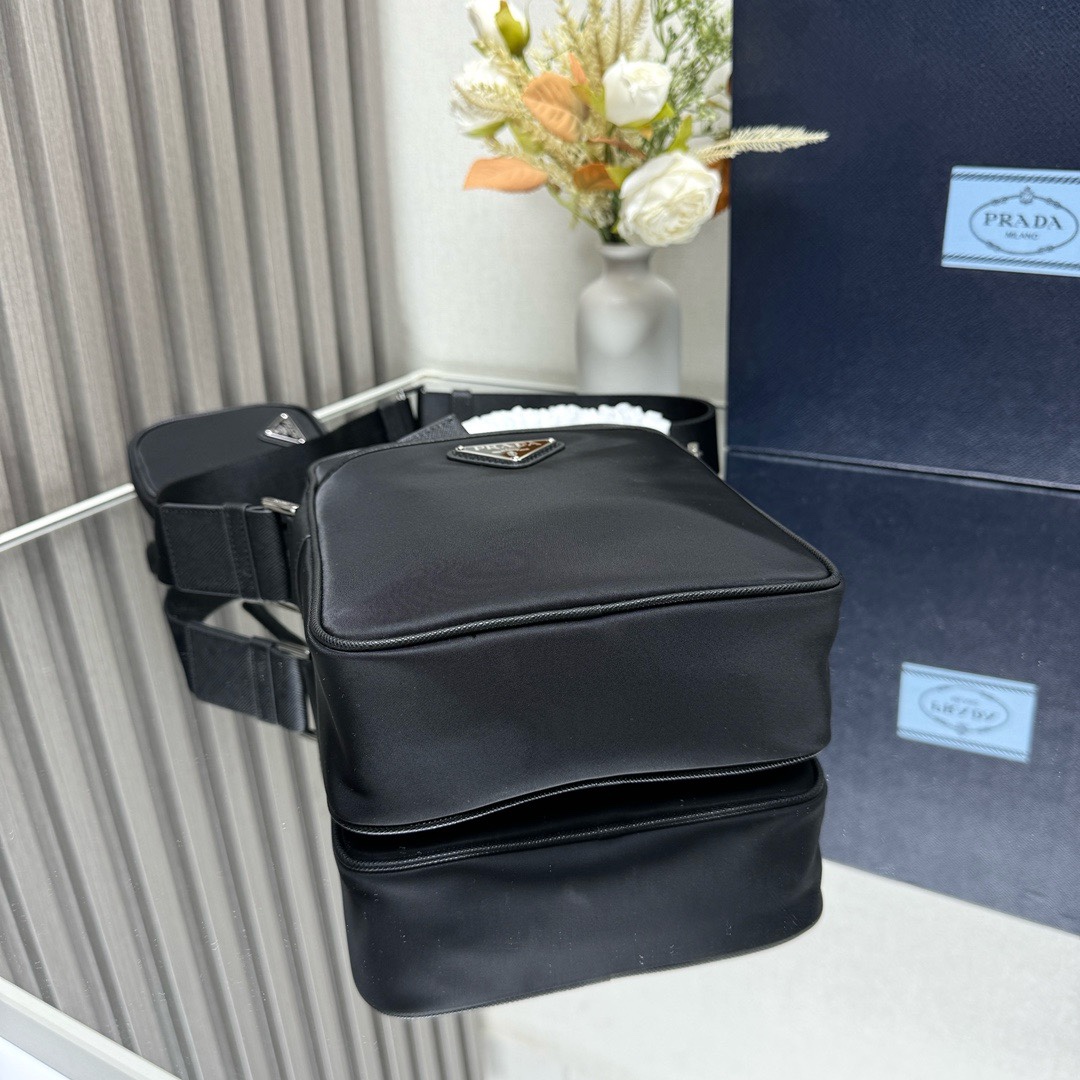 Prada 2VH112 Black Nylon Crossbody Bag with Mini Pouch - Stylish & Versatile 5 i1745647110 6158 8