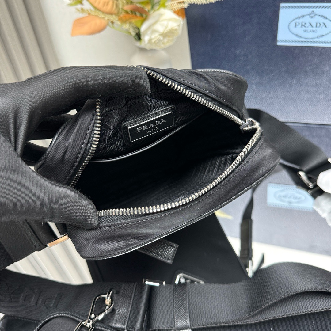 Prada 2VH112 Black Nylon Crossbody Bag with Mini Pouch - Stylish & Versatile 9 i1745647110 9304 0