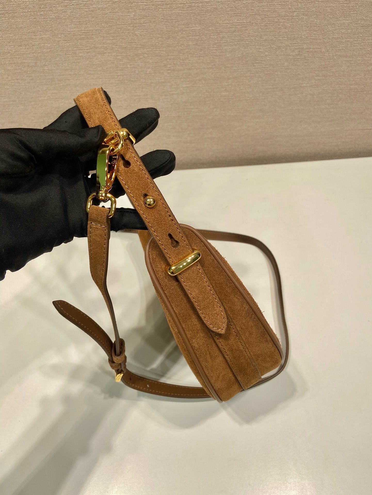 Prada Moon Suede Shoulder Bag with Adjustable Straps - Chic and Versatile 5 i1745648381 7997 4