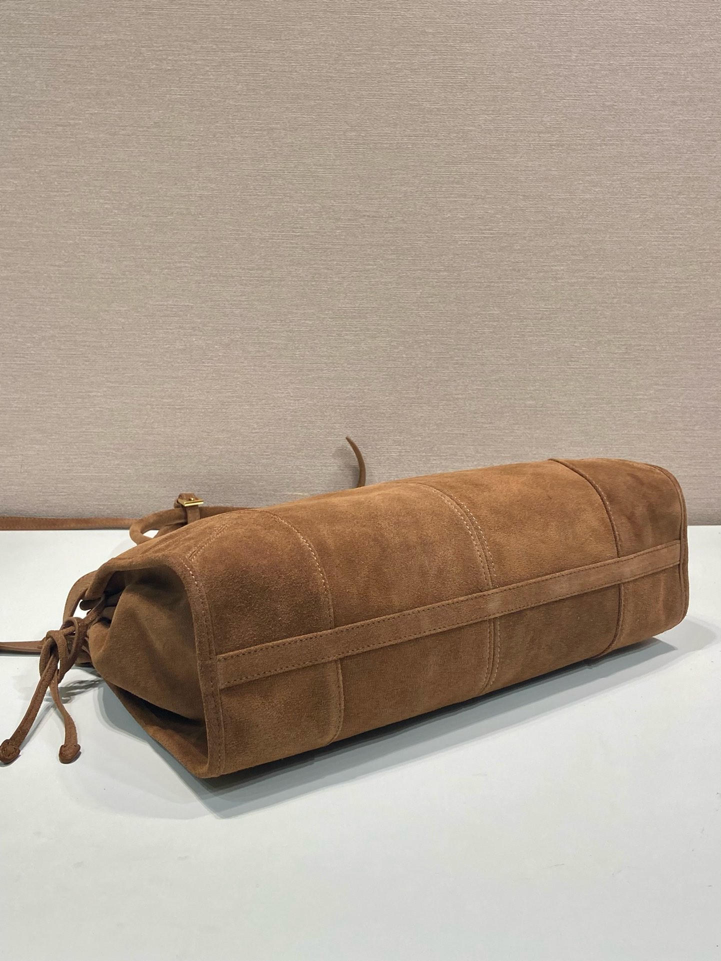 Prada Suede Leather Handbag, Removable Strap, Large Capacity - Stylish & Functional 6 i1745649502 1681 7