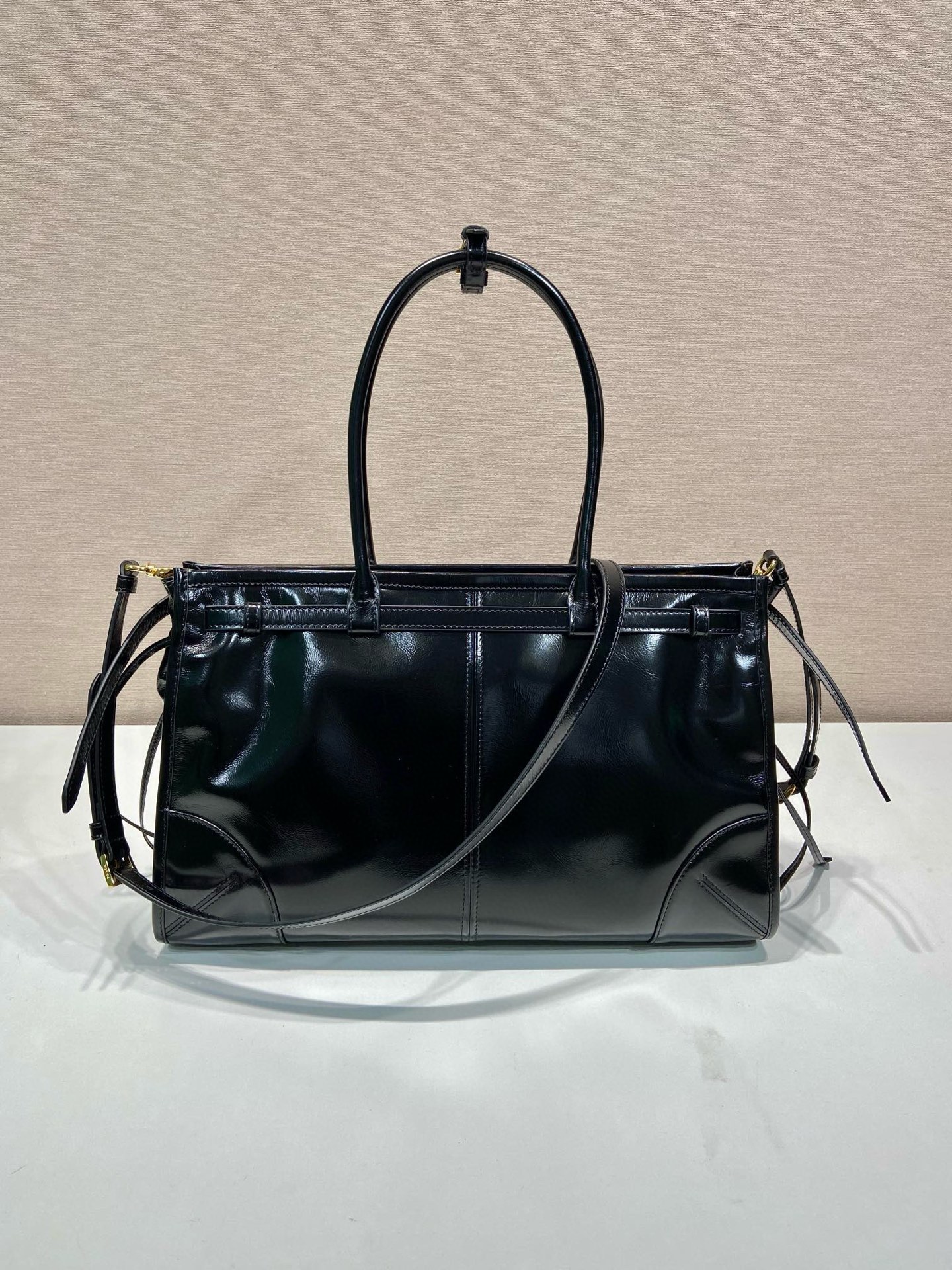 Prada 1BA433 Large Black Leather Handbag/Shoulder Bag with Detachable Strap 4 i1751346500133 5258 0 3