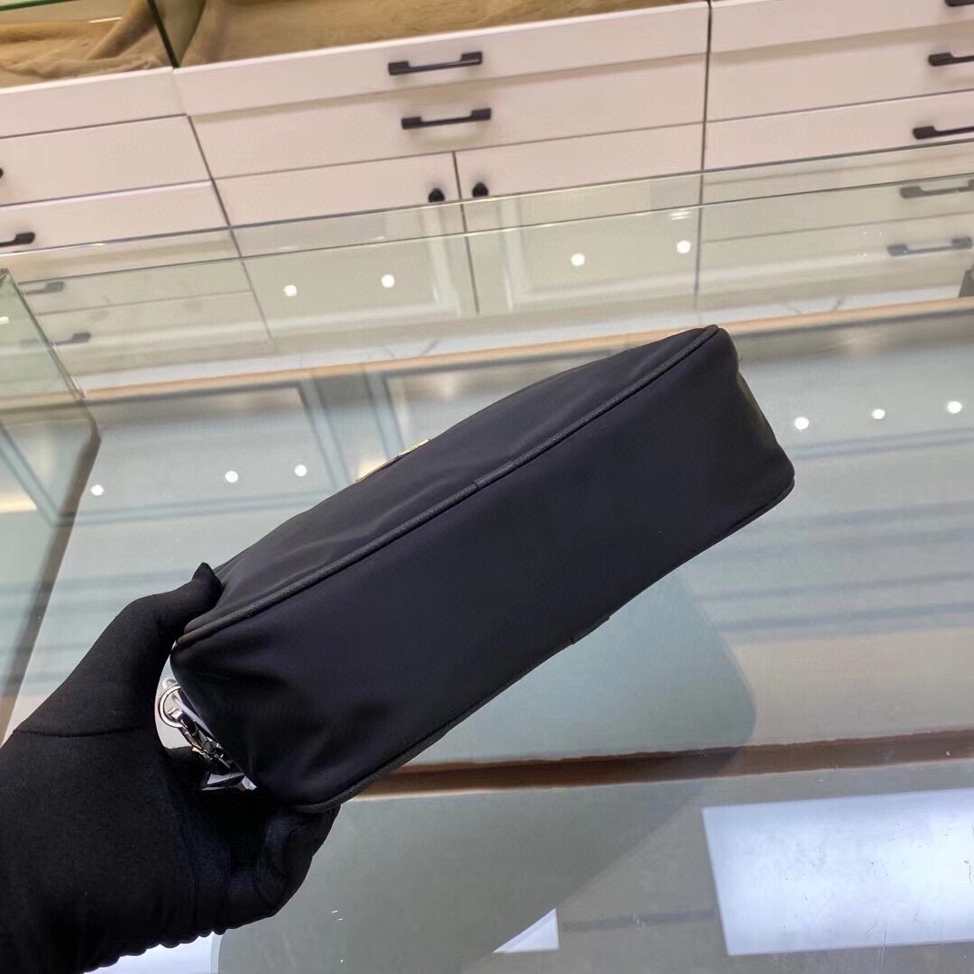 Prada Nylon and Saffiano Leather Pouch with Silver Hardware and Wrist Strap 9 i1751547274065 9436 0 7