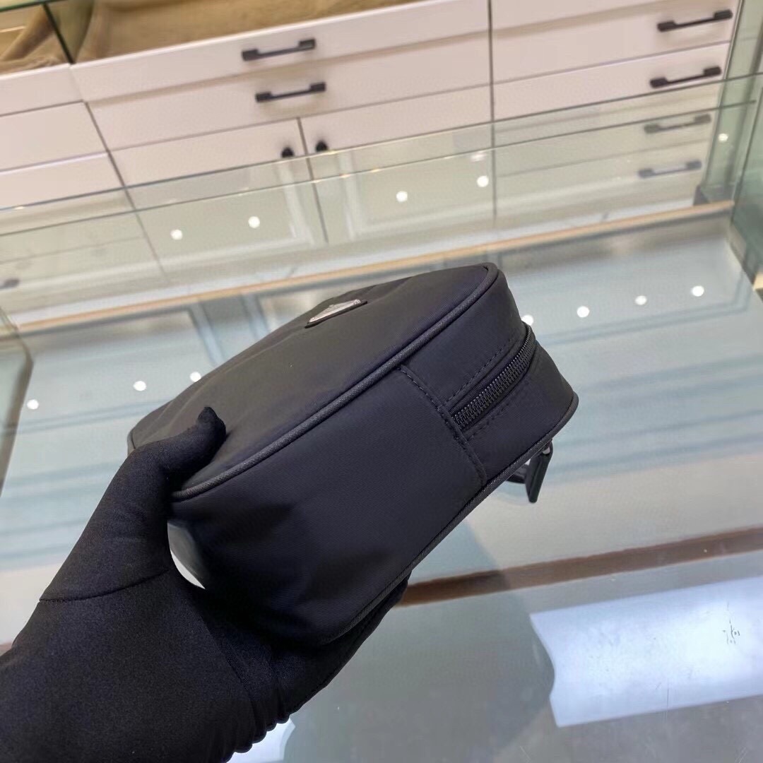 Prada Nylon and Saffiano Leather Pouch with Silver Hardware and Wrist Strap 7 i1751547275436 1040 0 5