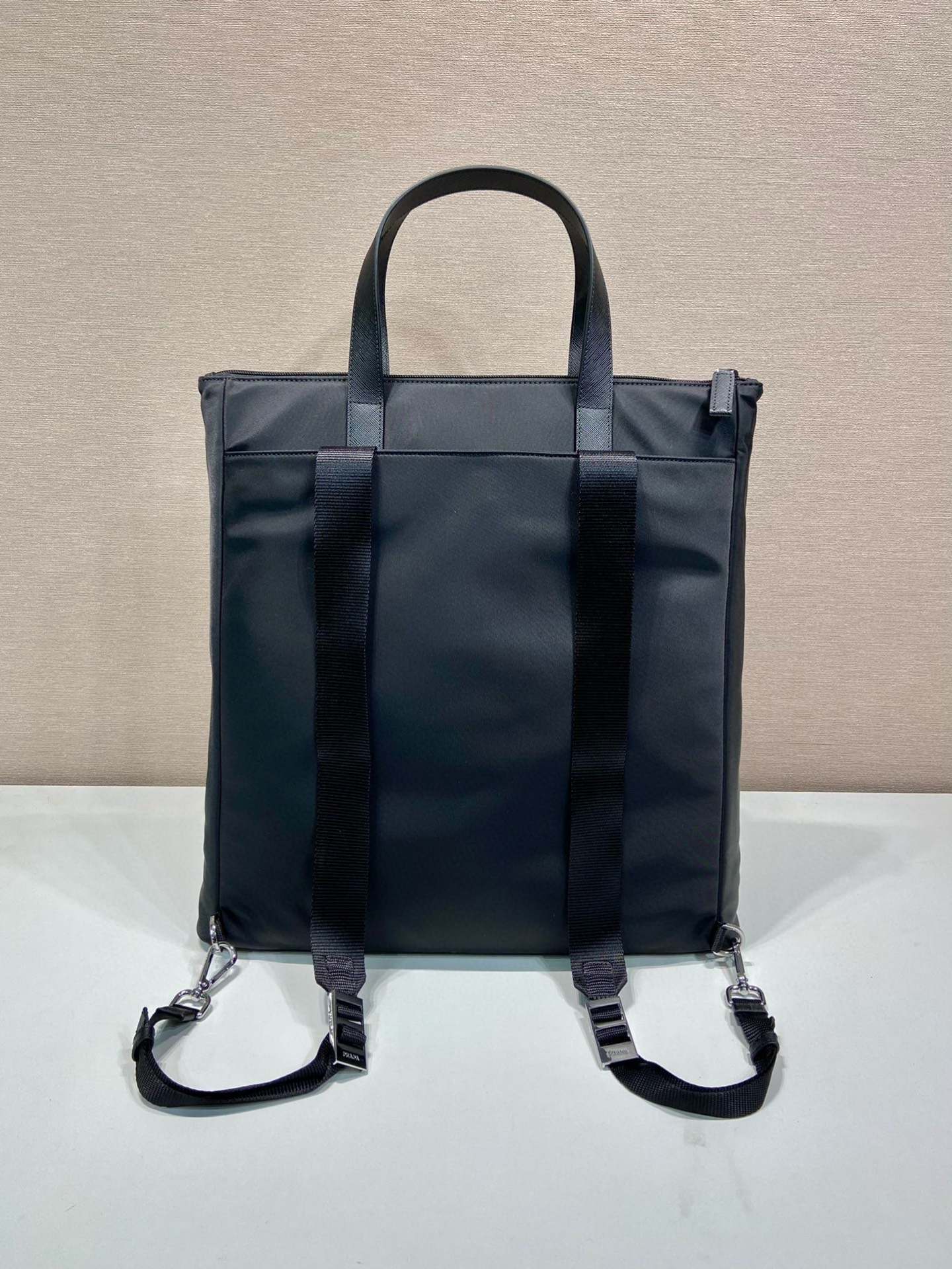 Prada Nylon Tote Backpack with Leather Handles - Versatile & Stylish 4 i1752329518544 1741 0 3