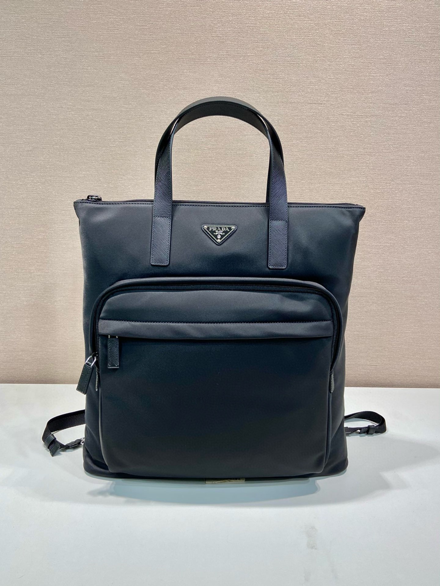 Prada Nylon Tote Backpack with Leather Handles - Versatile & Stylish 2 i1752329518570 6550 0 1