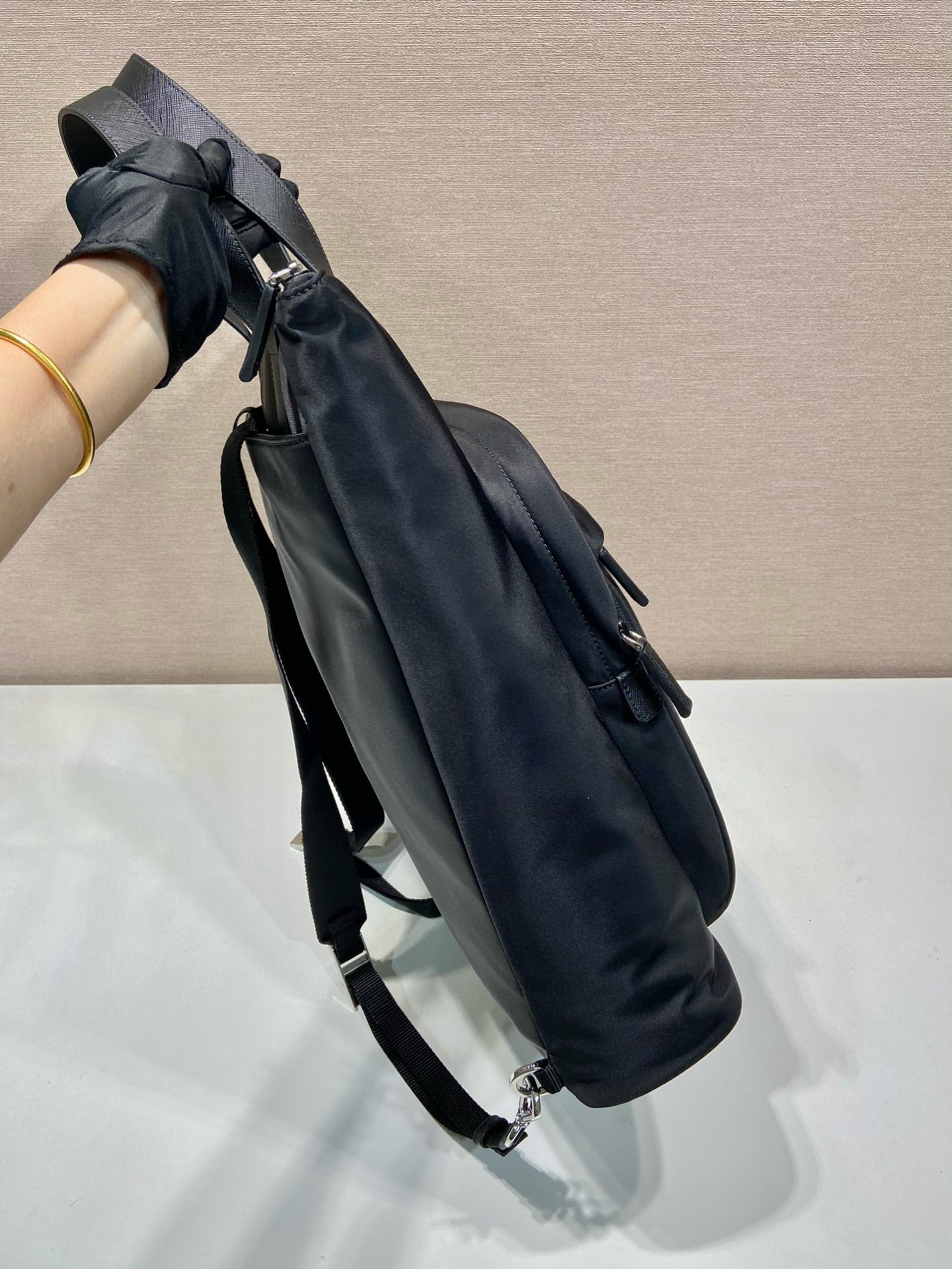 Prada Nylon Tote Backpack with Leather Handles - Versatile & Stylish 5 i1752329522218 9642 0 4