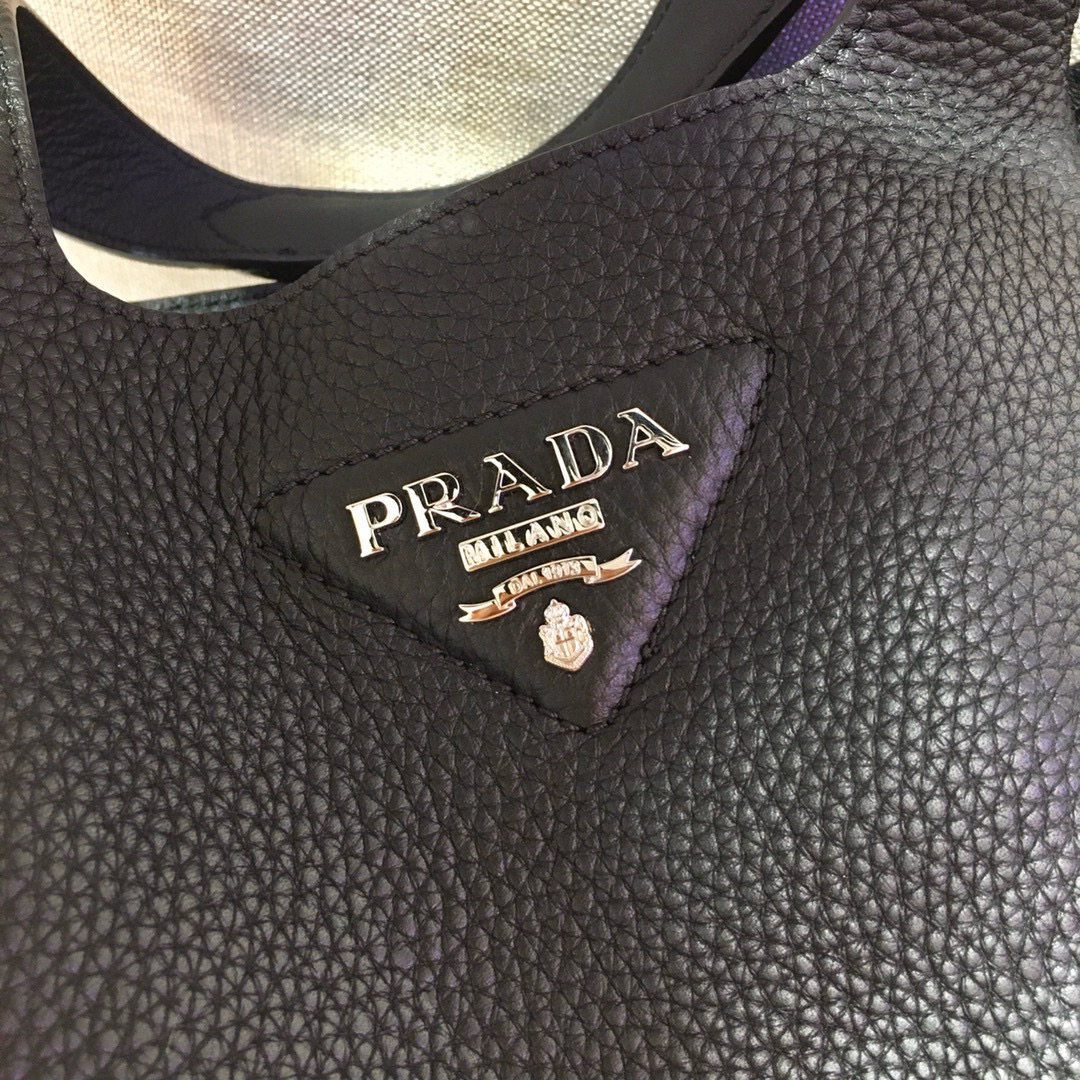 Prada 1BG335 Black Leather Bucket Bag - Tote Bag, Shoulder Bag 6 i1752663263619 2845 0 4