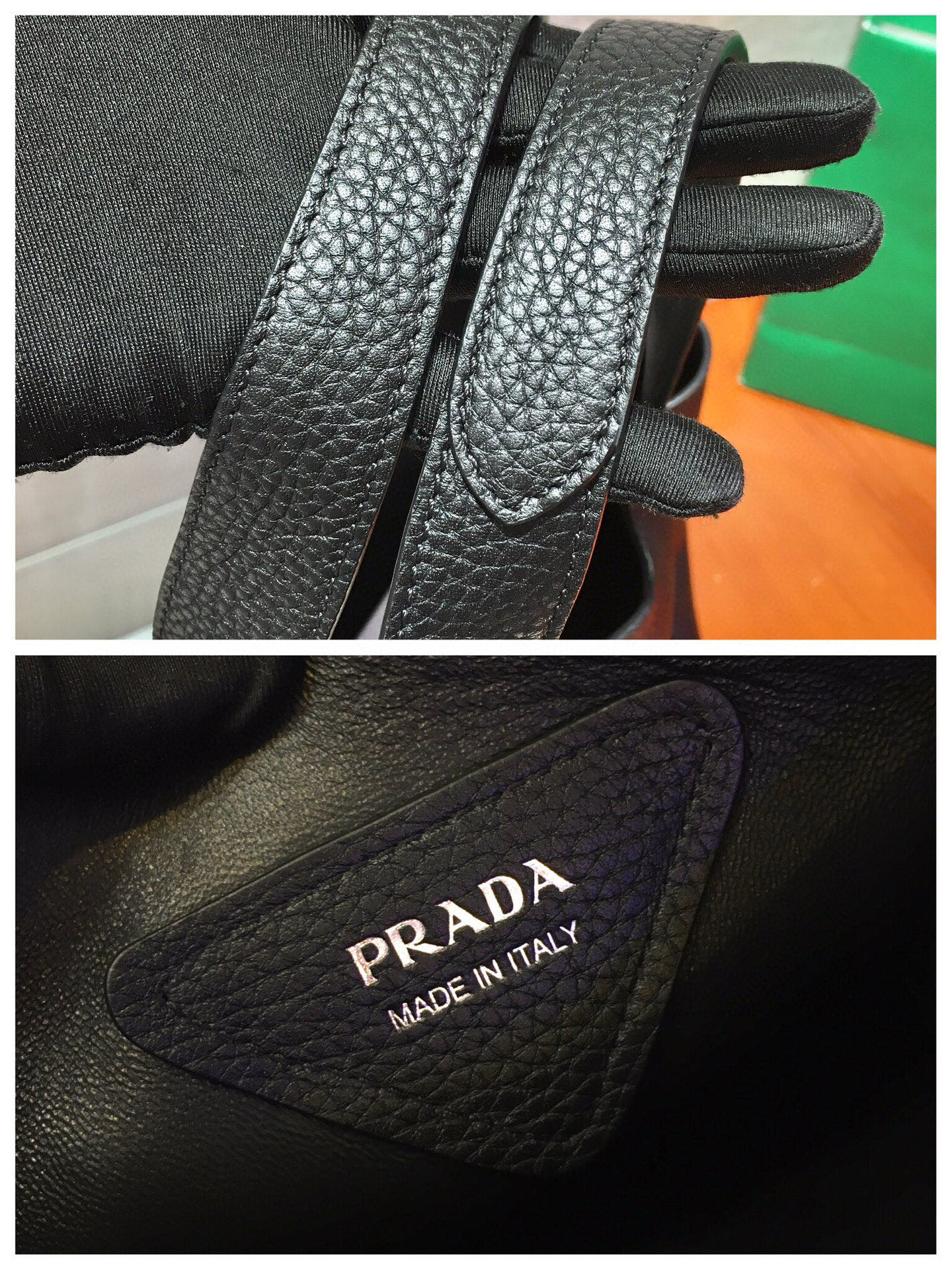 Prada 1BG335 Black Leather Bucket Bag - Tote Bag, Shoulder Bag 10 i1752663263902 7577 0 8